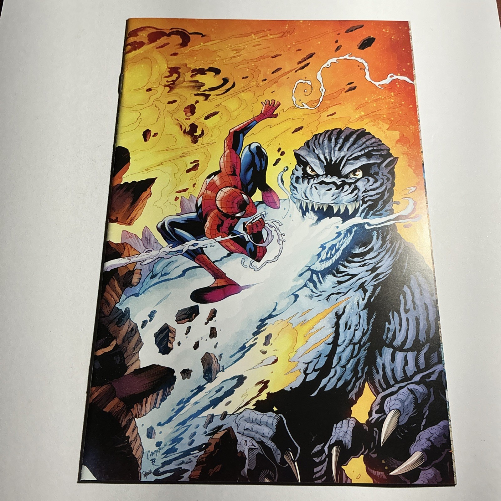 GODZILLA vs SPIDER-MAN #1 1:100 CHRIS CAMPANA VIRGIN VARIANT 2025 BEAUTIFUL NM GODZILLA vs SPIDER-MAN #1 1:100 CHRIS CAMPANA VIRGIN VARIANT 2025 BEAUTIFUL NM