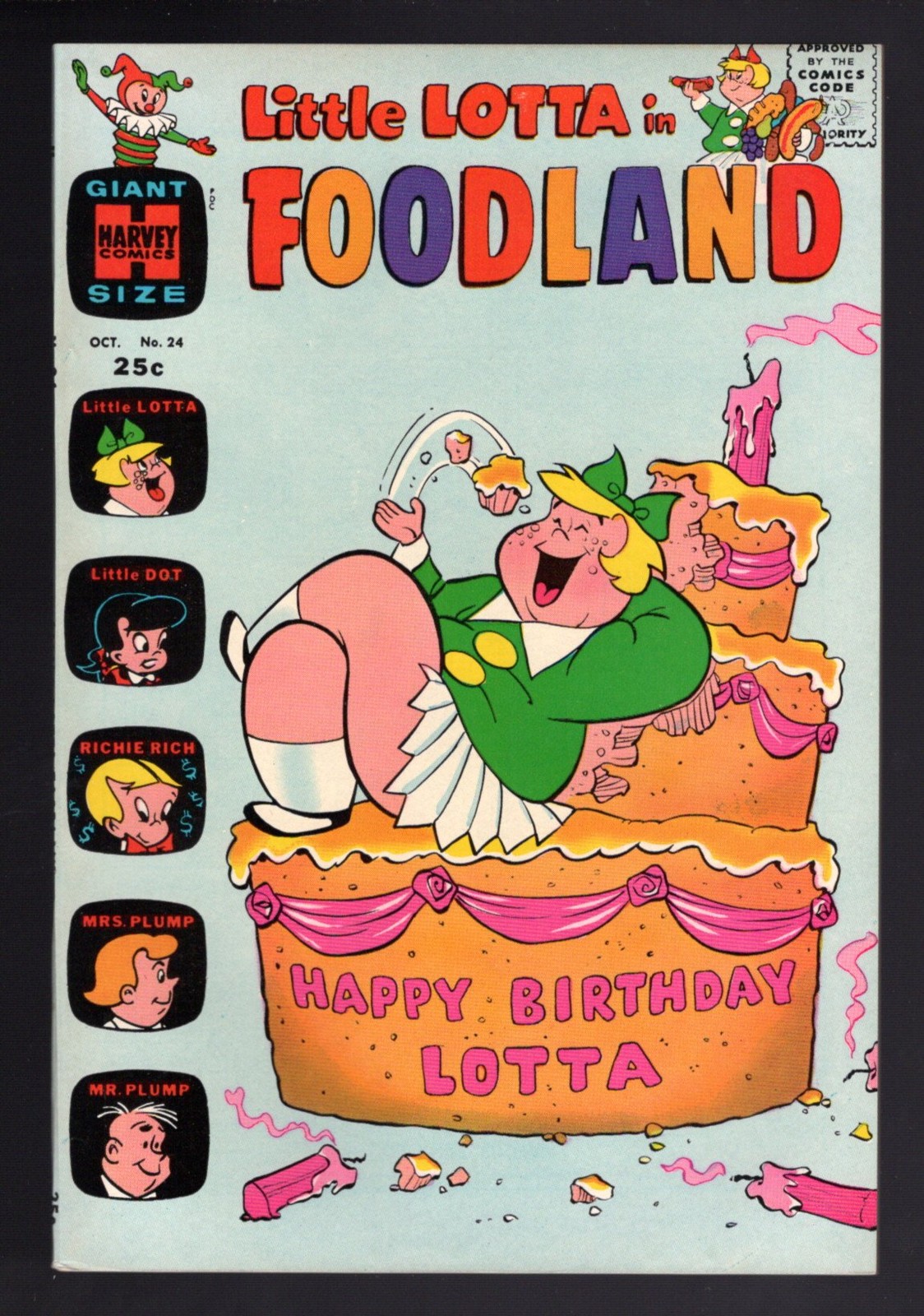 Little Lotta Foodland #24 NM 1970 Square Bound Giant Harvey File Copy- Gorgeous