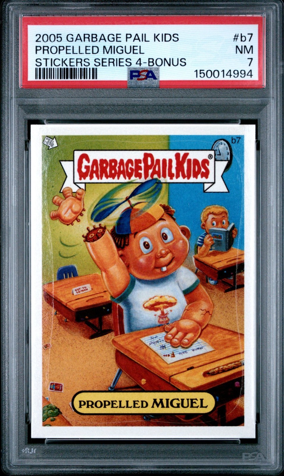 2005 Garbage Pail Kids ANS4 All-New Series 4 PROPELLED MIGUEL b7 BONUS PSA 7 NM