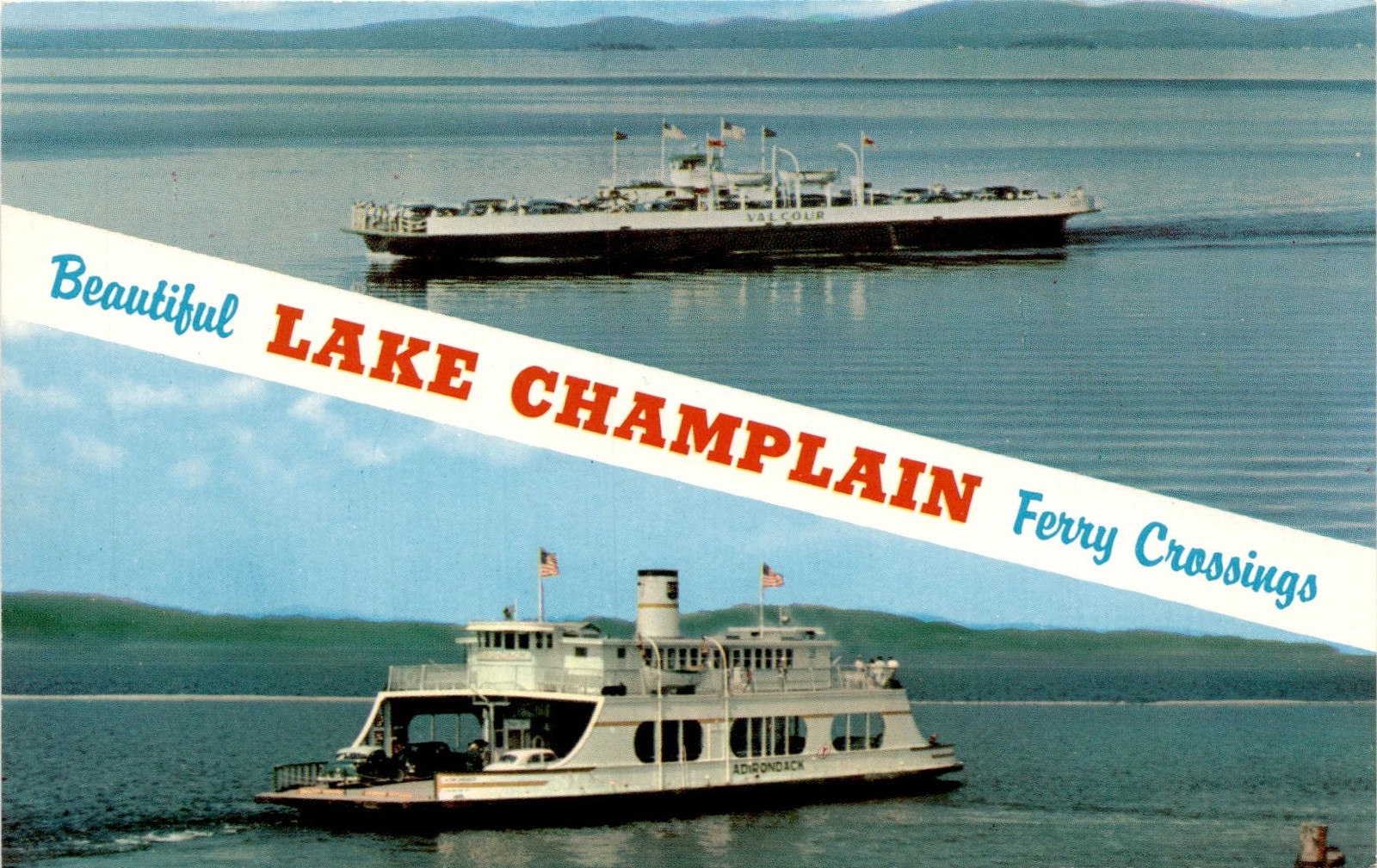 VAL COUR, LAKE CHAMPLAIN, ADIRONDACK M.V VALCOUR, M Postcard
