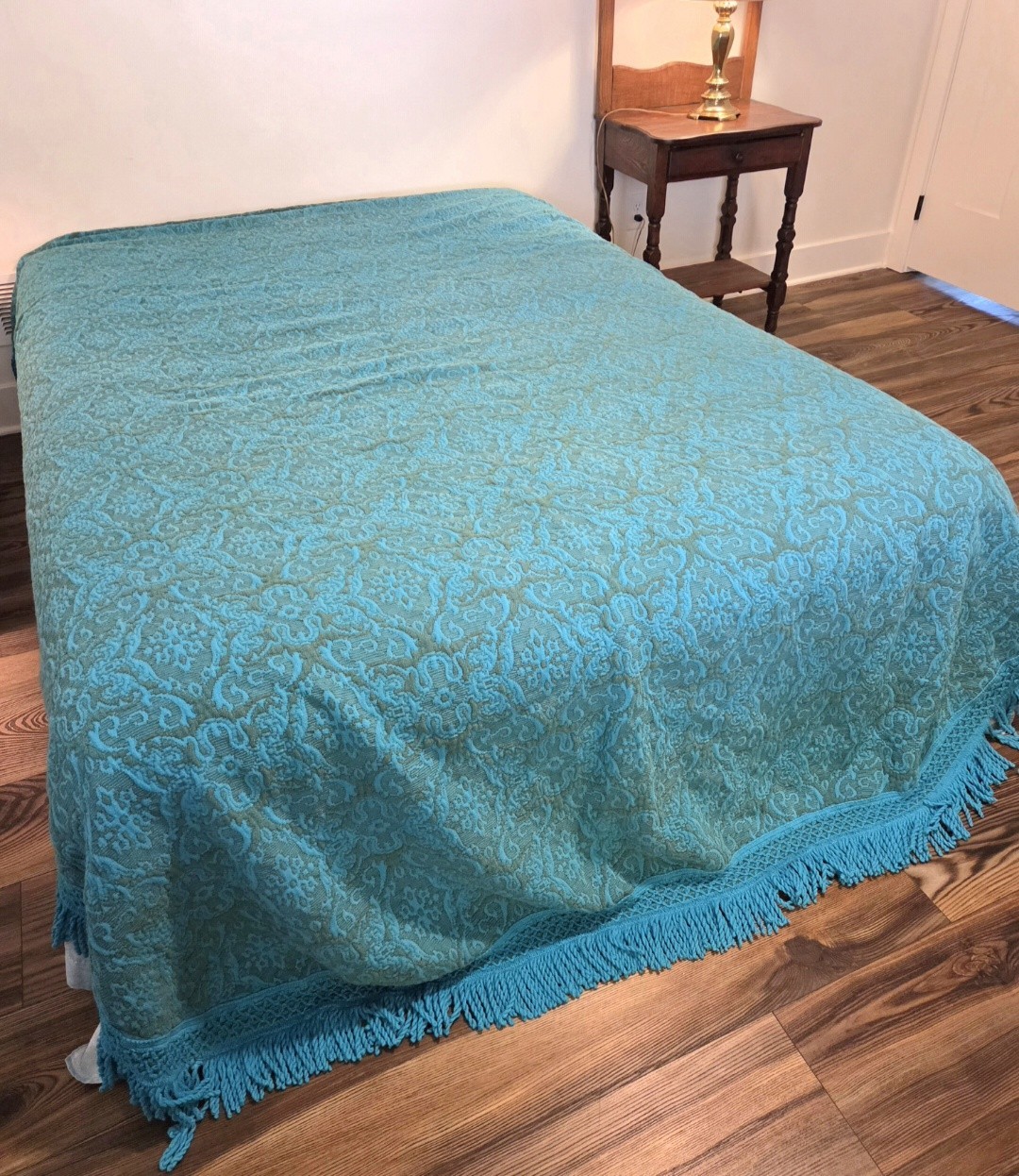 Vintage Cannon Woven Jacquard Coverlet Bedspread 84