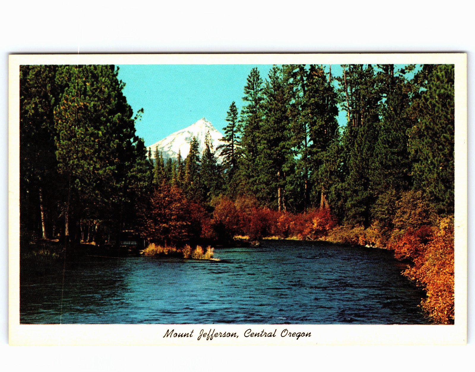 Central Oregon, OR-Oregon, Metolius River & Mt Jefferson Vintage c1969 Postcard