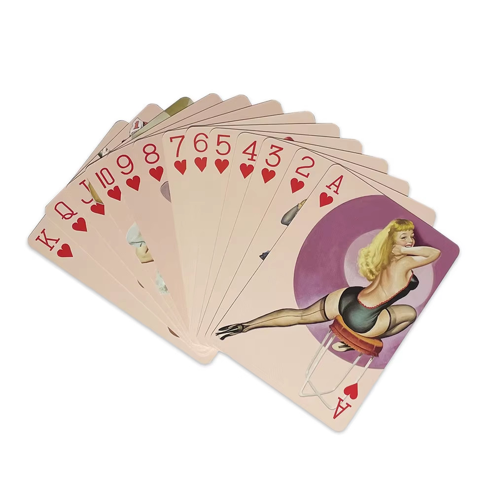 54 Unique Vintage Pin-Up Designs - Beautiful Cute Girls Playing Cards Poker Deck