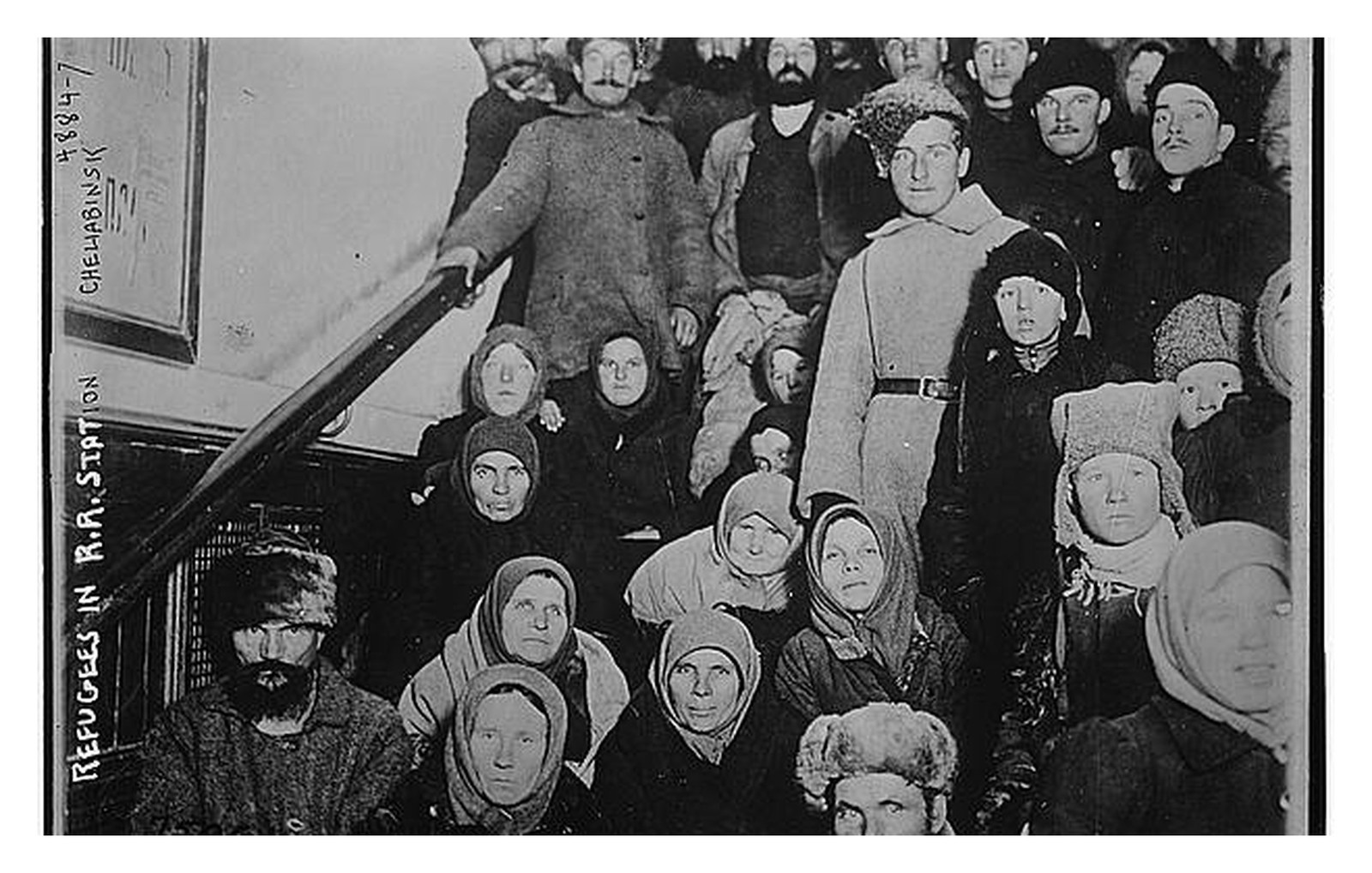 Chelyabinsk Russia Railroad Refugees Standard Postcard