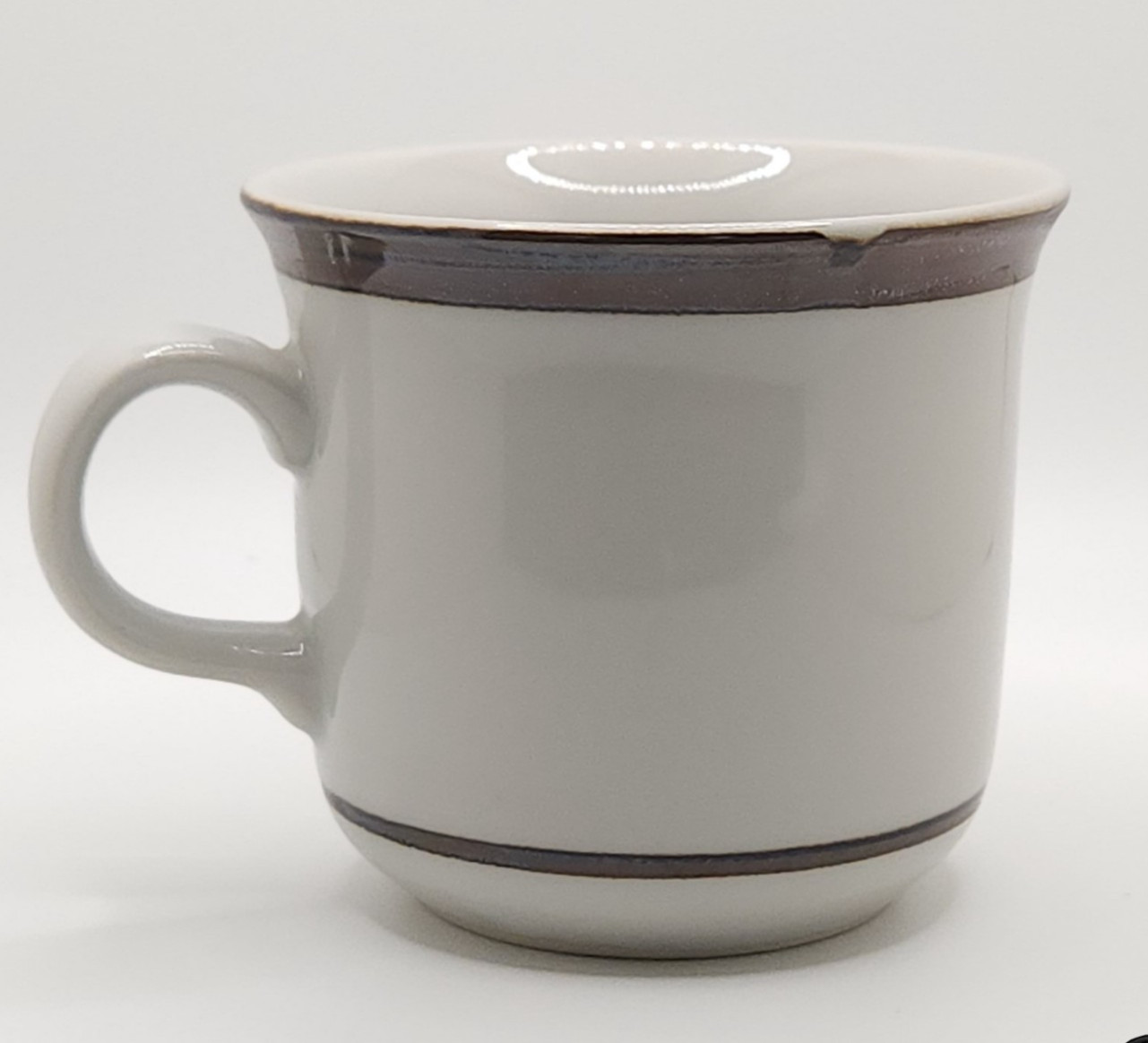 Vintage Sierra Stonewear Cream Brown Stripe Coffee Mug
