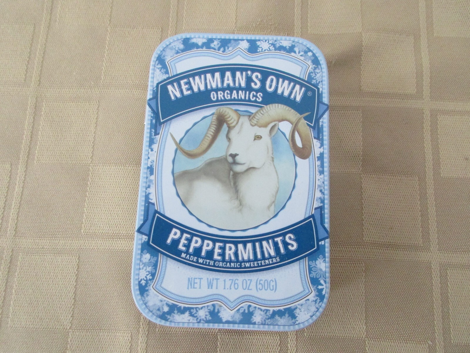 Newman\'s Own Organics Peppermints Mints TIN - Empty