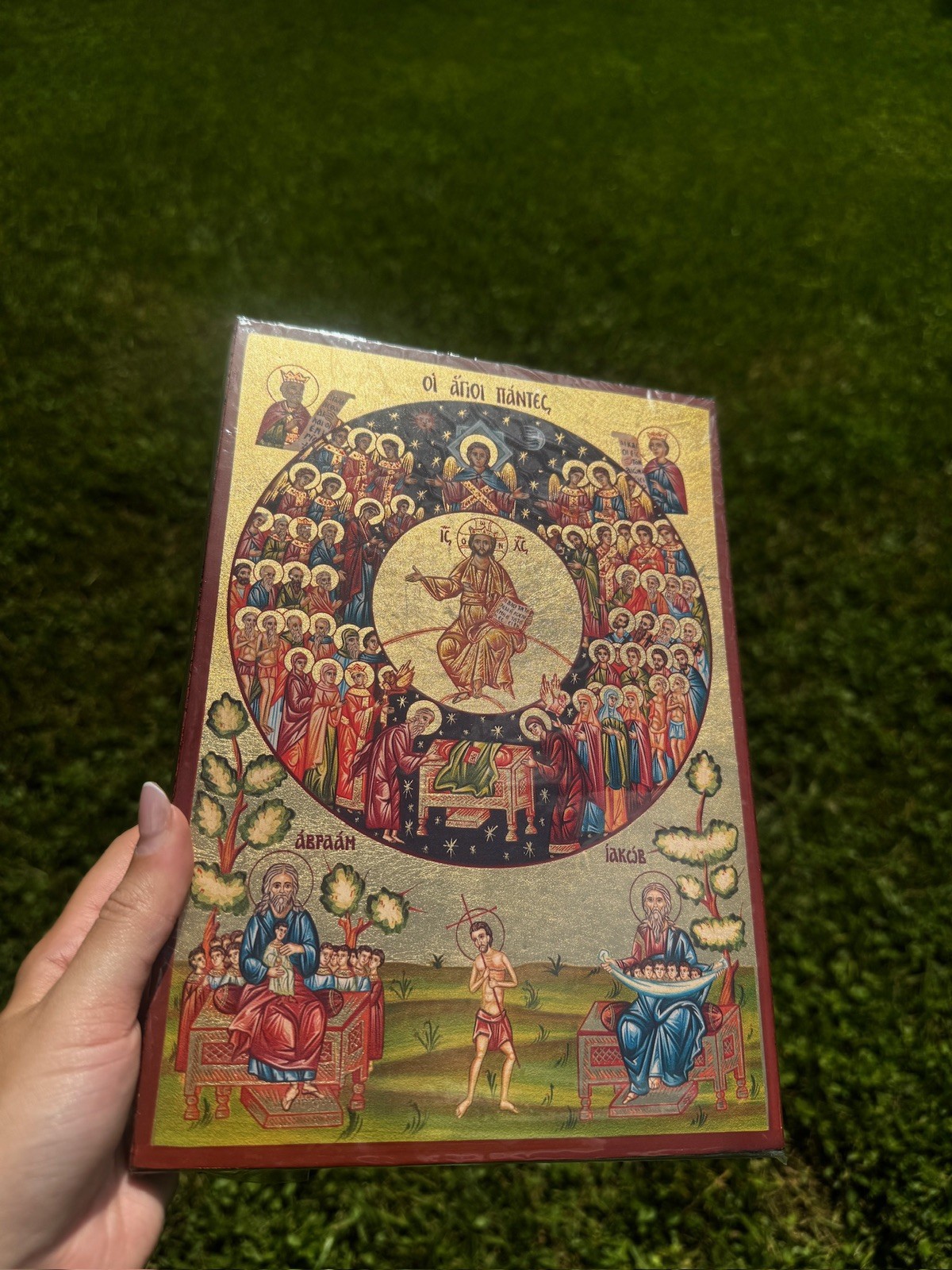 All Saints Orthodox Icon Flat Wood 18kt Gold Leaf