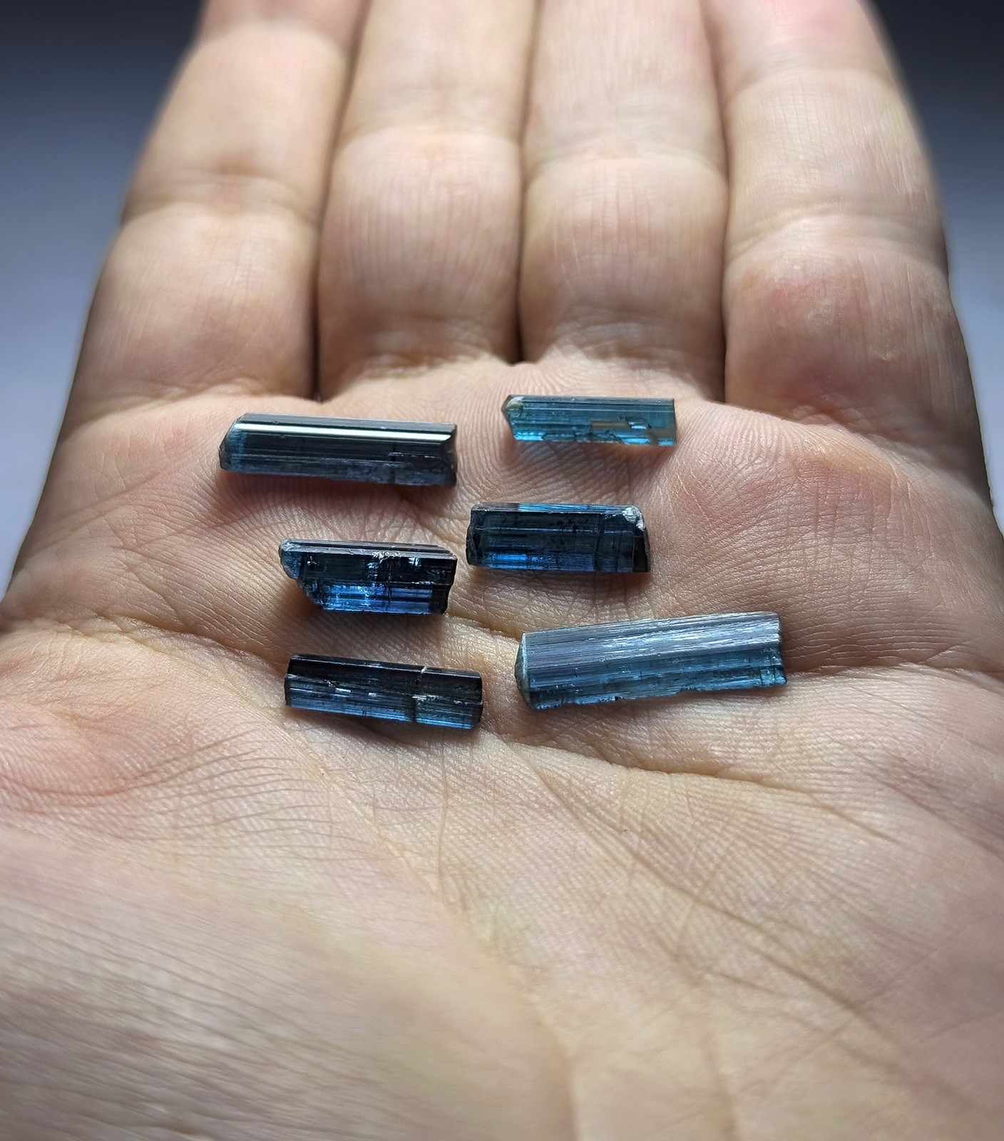 Natural Dark Ink Blue Tourmaline Crystal, High Quality Mineral Specimen, AFG.
