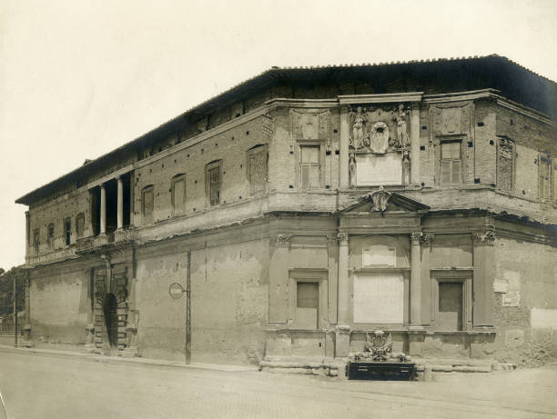Borromeo palace of palace Pius IV Via Flaminia Rome Italy 1910 Old Photo