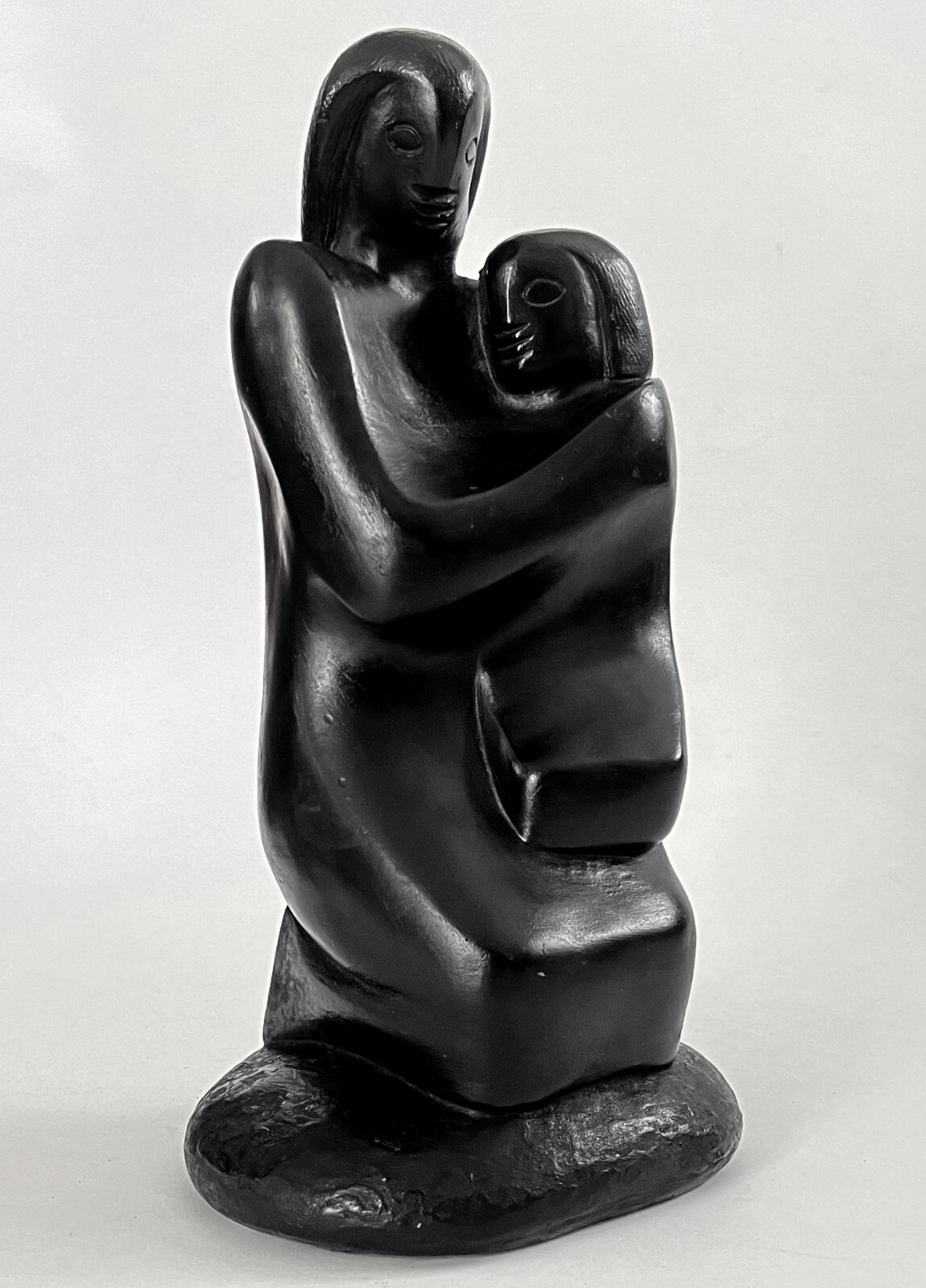 RIMA PADOVA NY 1965 ABSTRACT MODERNIST MCM BLACK CERAMIC FIGURAL SCULPTURE 11\