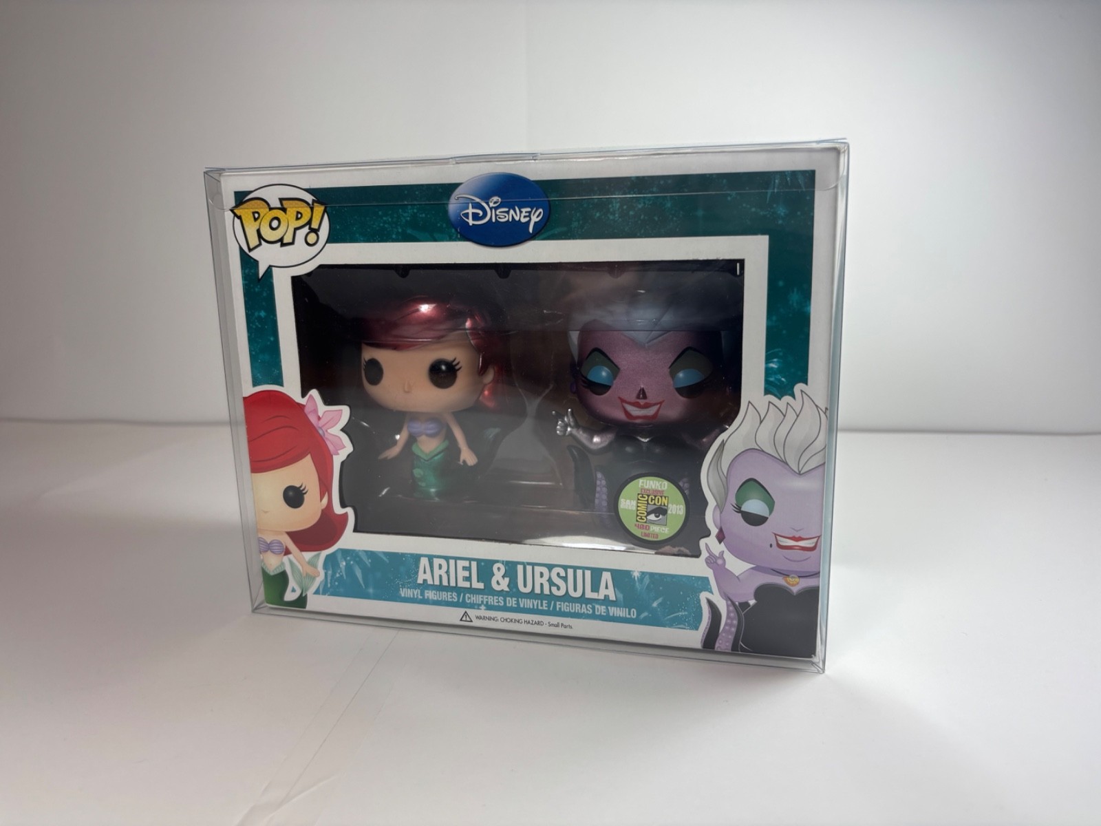 SDCC 2013 Funko Pop Disney ARIEL & URSULA METALLIC 2 Pack LIMITED 480 Pieces