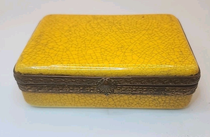 Antique Art Deco Boch Freres Keramis Ceramic Box Charles Catteau Style 1920 Rare