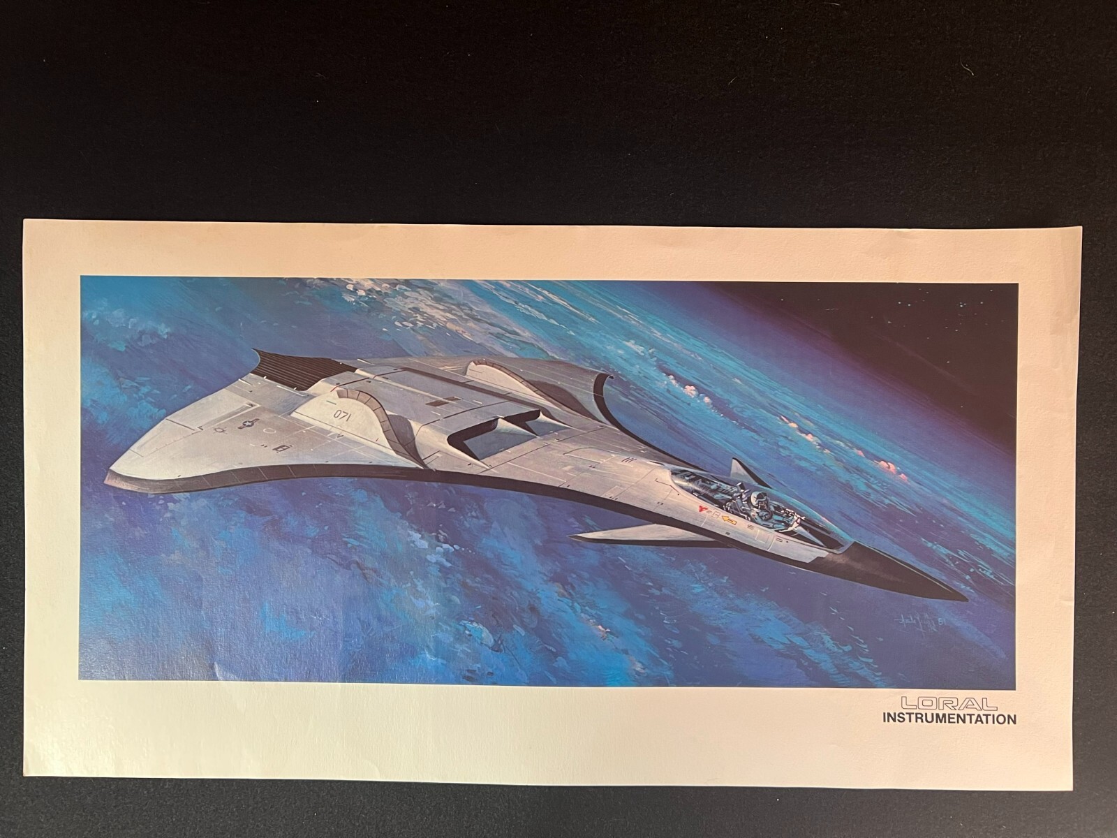 Rare Loral Instrumentation F-19A Vintage Concept Art Print/Poster