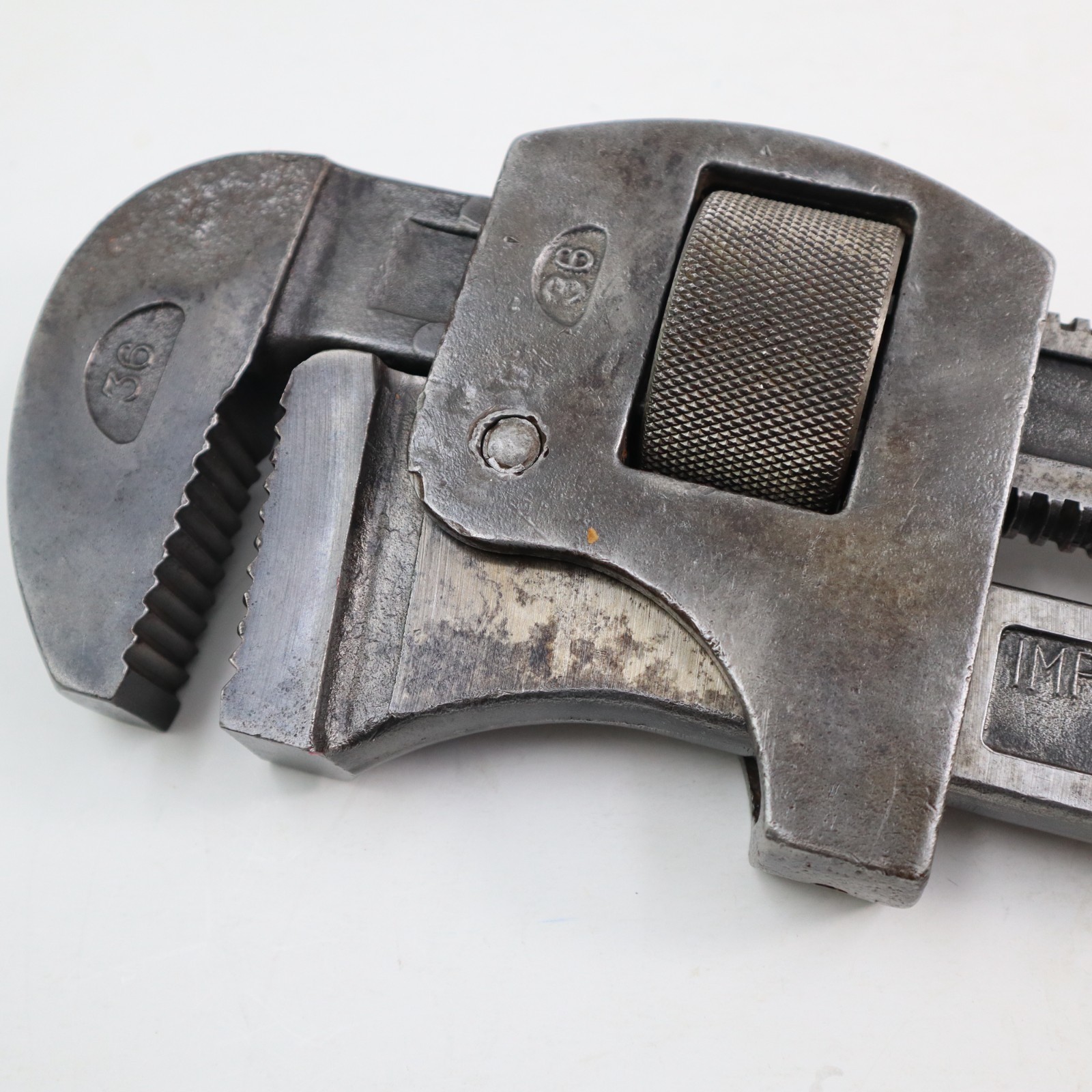 Improved Stillson 36” Pipe Wrench Adjustable Vintage USA Steel Forged