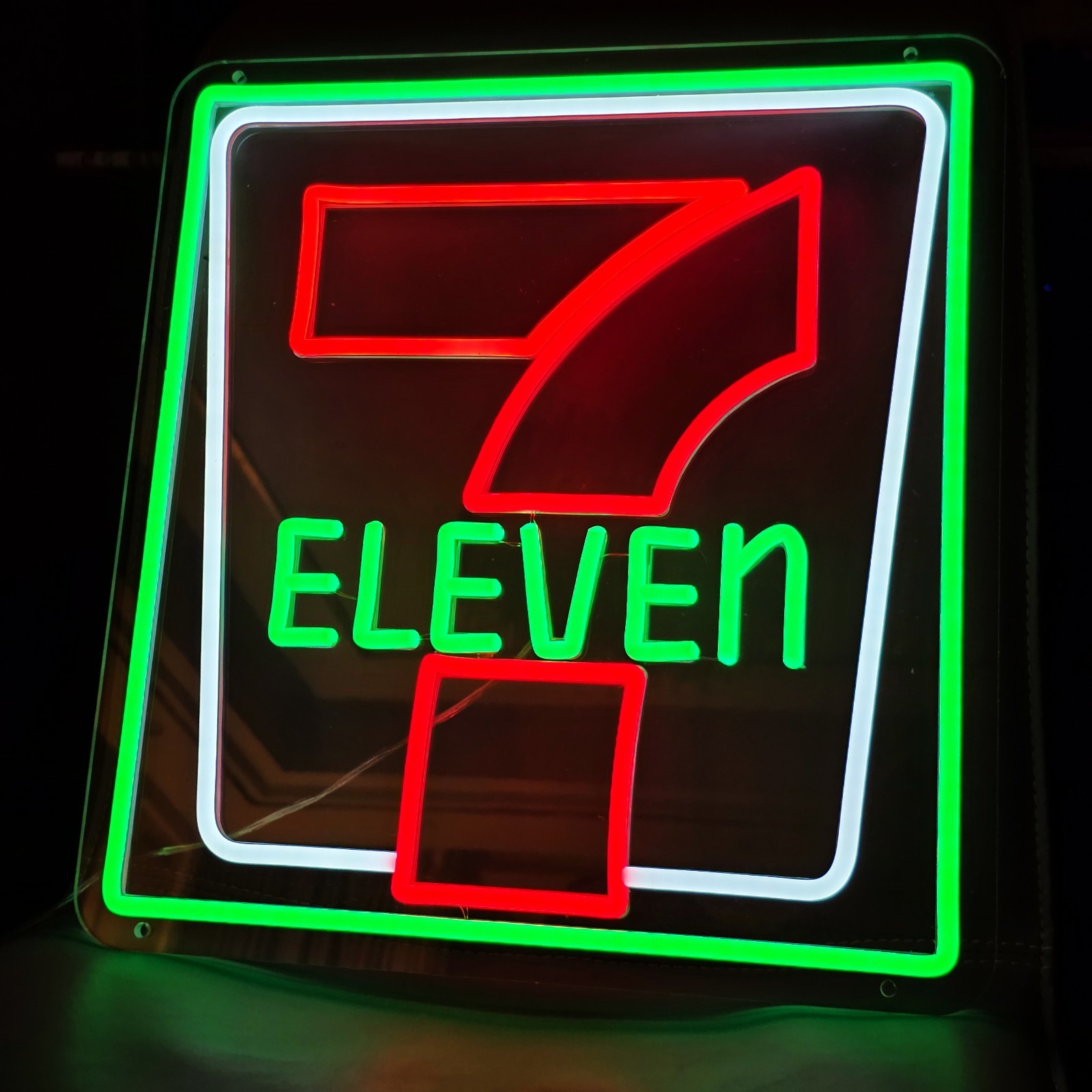 7-Eleven LED Neon Sign Light Up Sign Advertising Bar Pub Garage Wall Decor Light