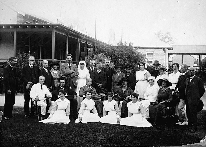 Albury NSW 1924 Hospital staff and graduating nurses at the Albury Old Photo Albury NSW 1924 Hospital staff and graduating nurses at the Albury Old Photo