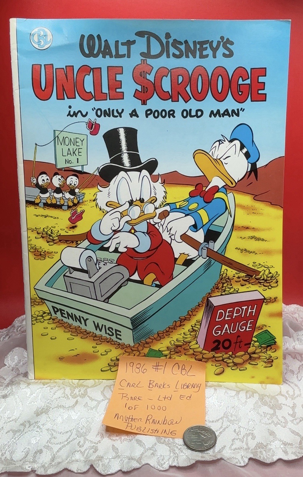 1986 Walt Disney's Uncle Scrooge #1 Money Lake Comic Book VHTF Ltd Ed 1/1000 VF