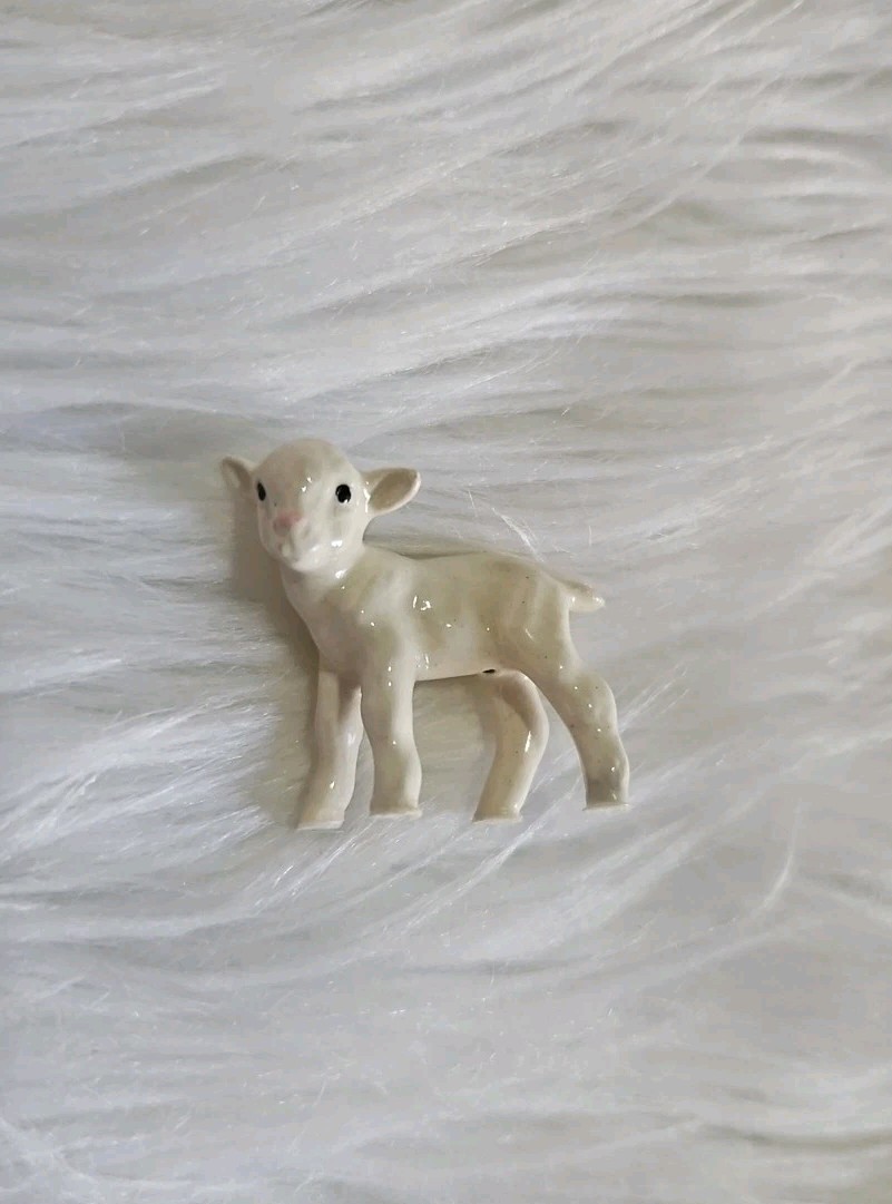 Retired Hagen Renaker White Goat Baby