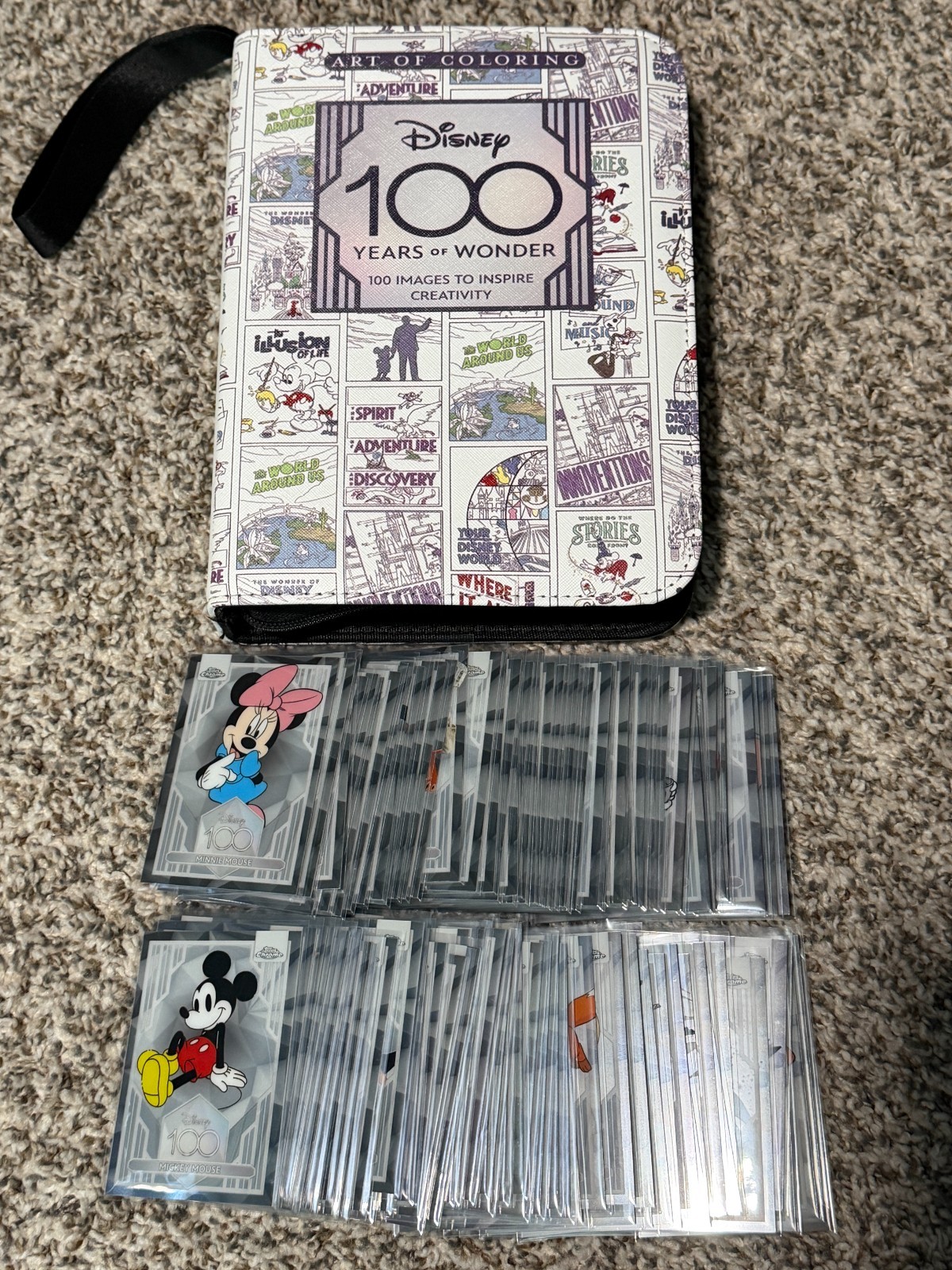 2023 TOPPS CHROME DISNEY 100 FULL COMPLETE BASE SET 1-100 BINDER US SELLER
