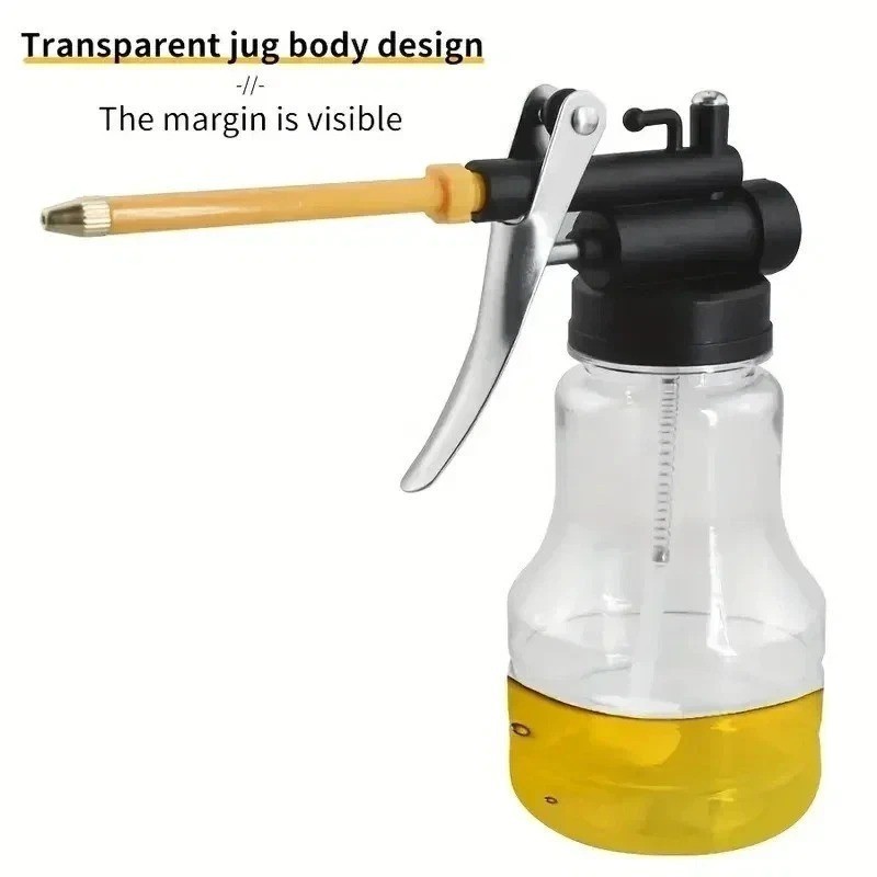 250mlTransparent Oil Can Oiler High Pressure Machine Pump Lubrication Grease Gun