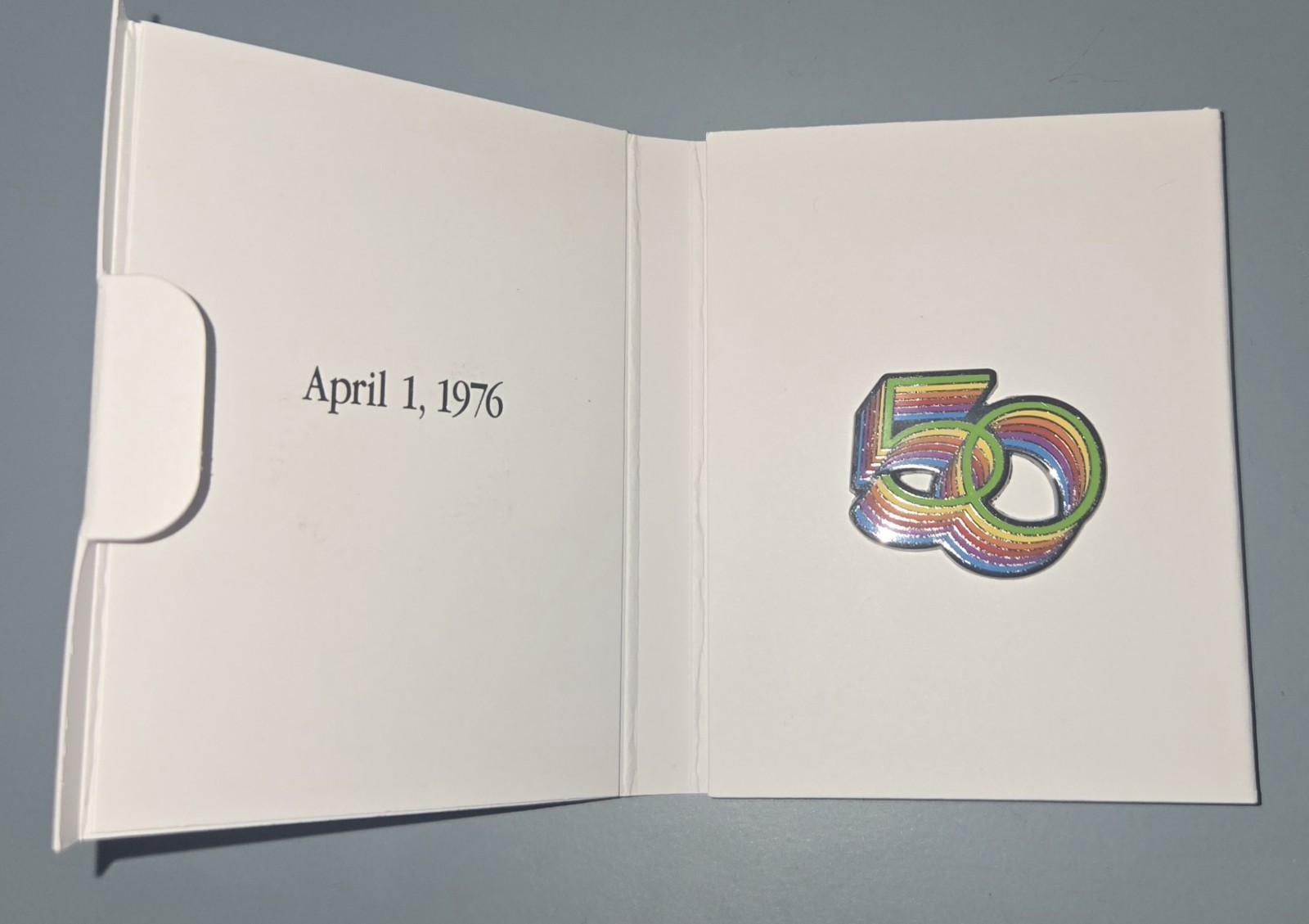 Apple 50th Anniversary Party Exclusive Limited to Employees Magnetic Enamel Pin