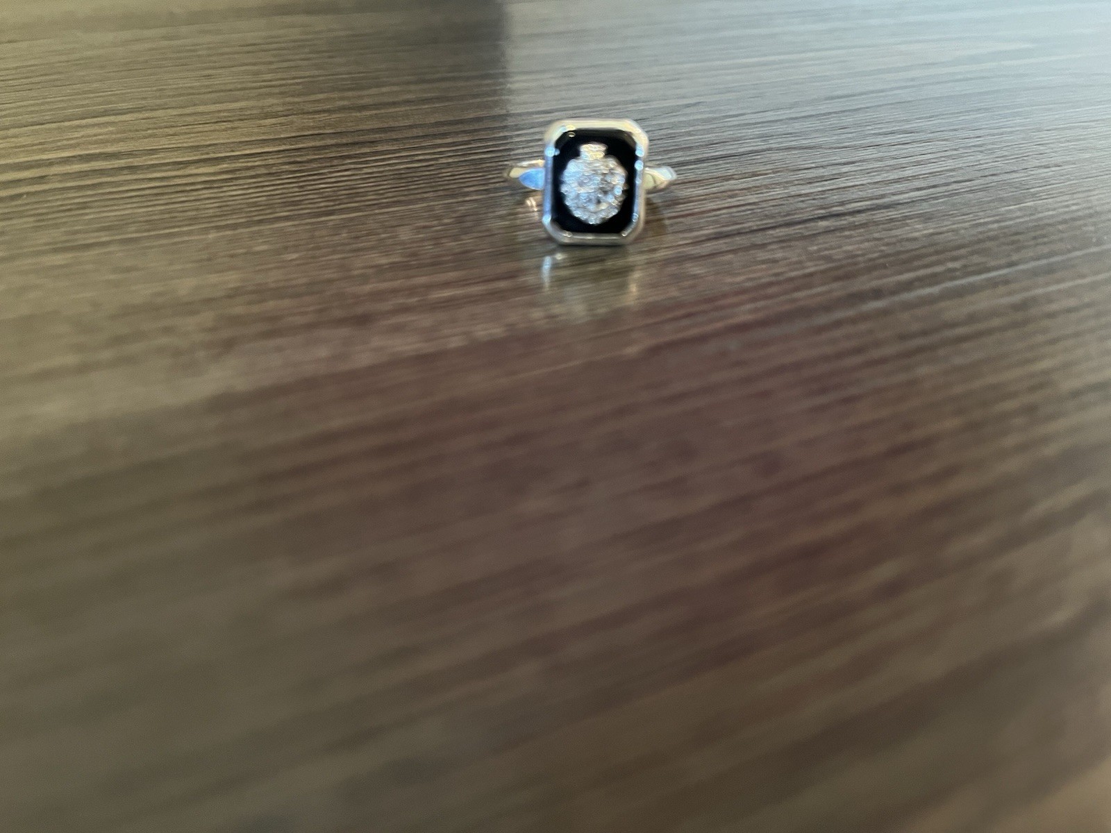 Zeta Tau Alpha Size 7 Black Onyx And Sterling Silver Crest Ring