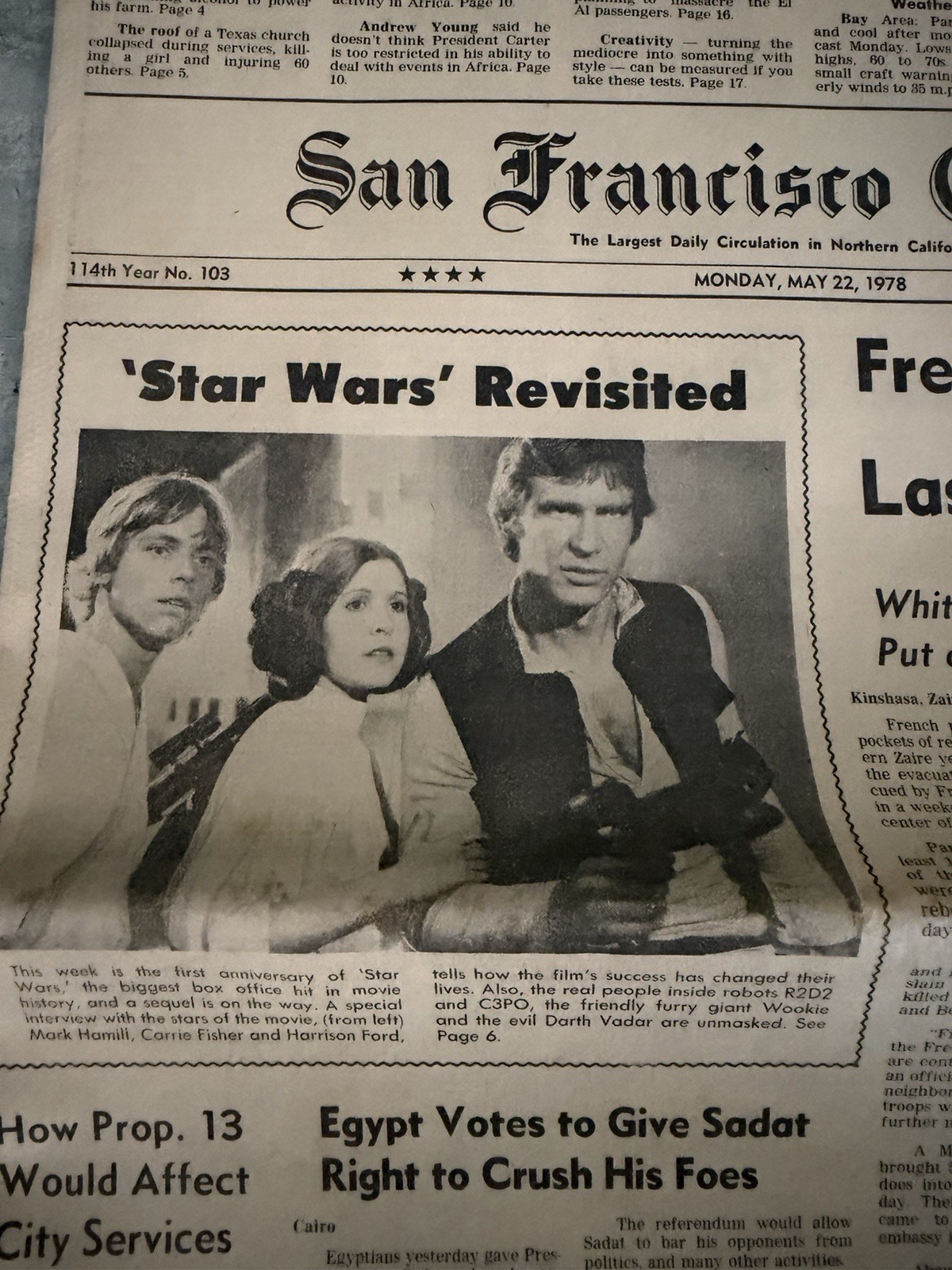 Vintage 1978 Star Wars San Francisco 