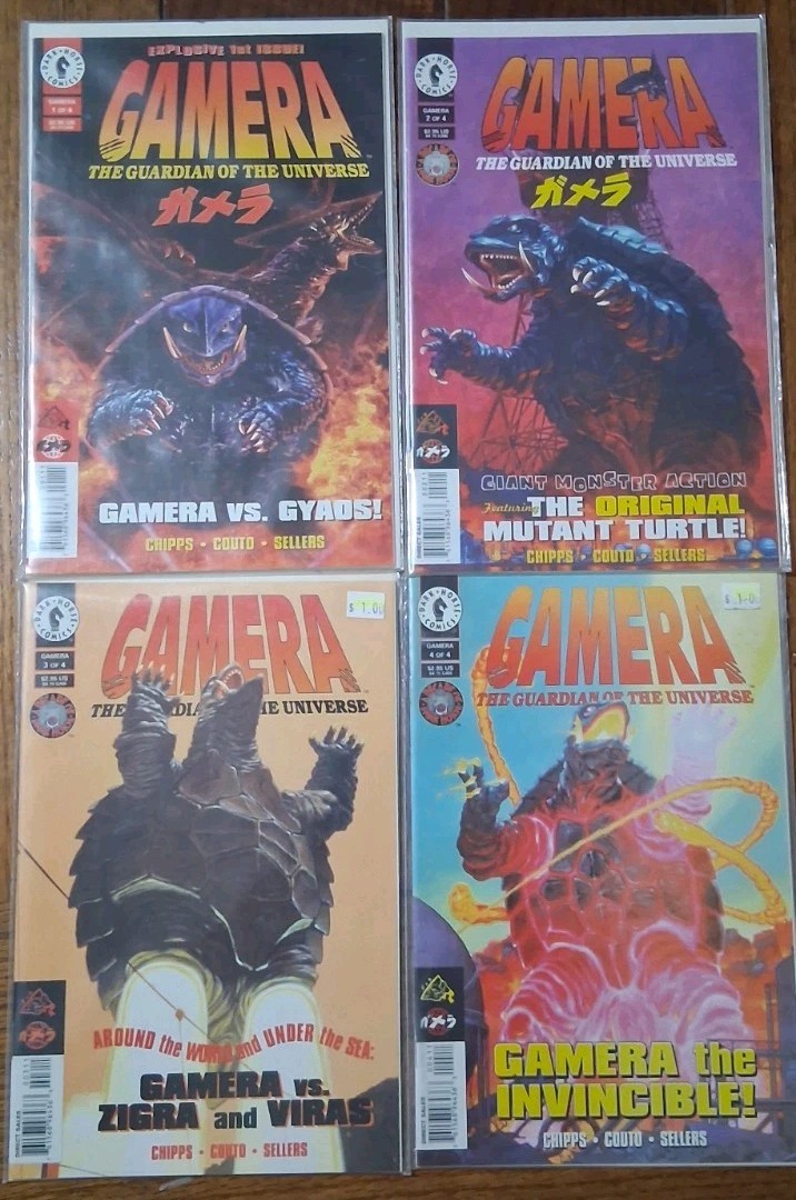 1996 GAMERA Guardian Of The Universe #1-4 VF+  Dark Horse COMPLETE SET Godzilla 