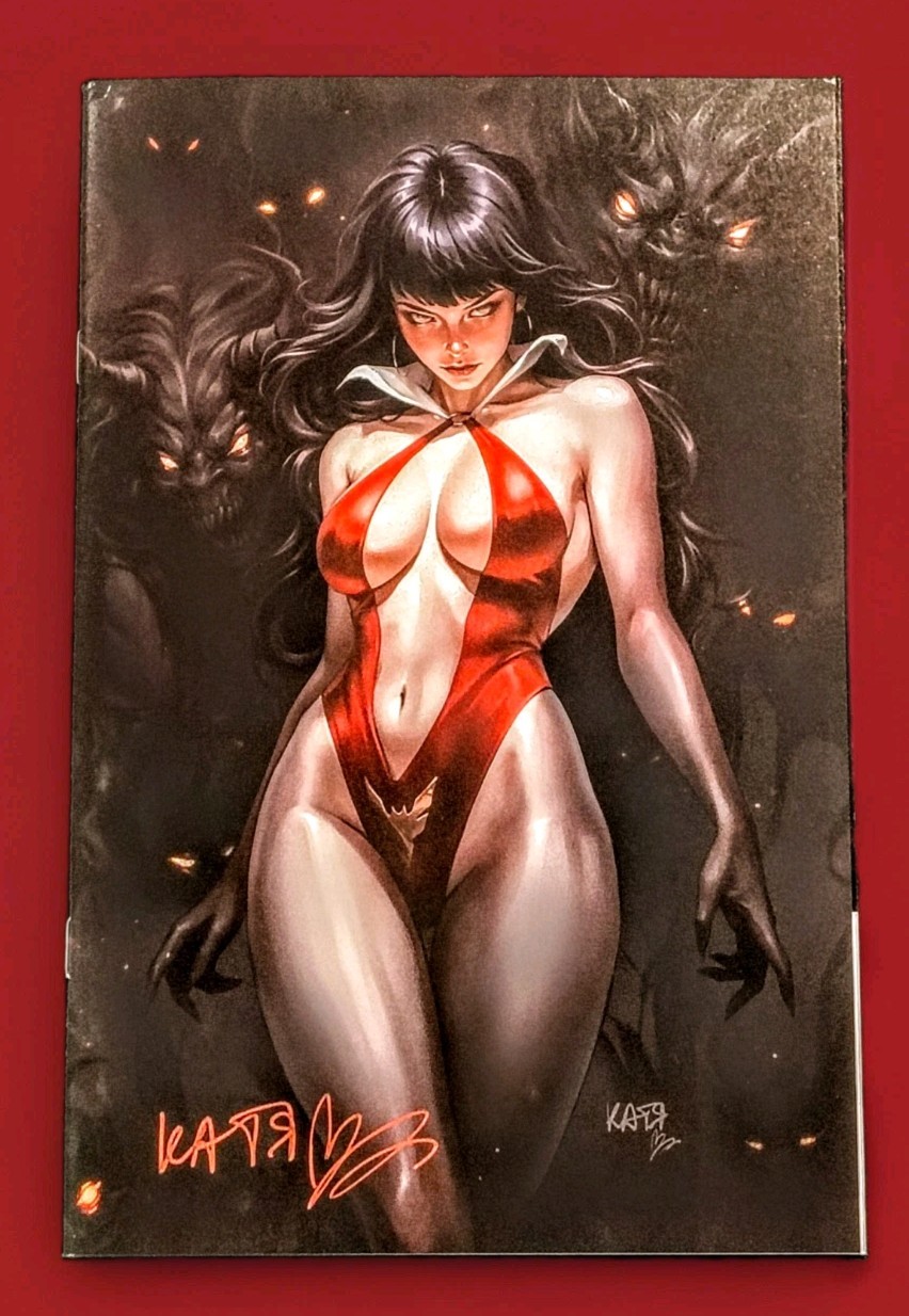 Vampirella #3 SDCC Katya Sinyukhina Virgin Red Variant LE 200 Red Signed + COA