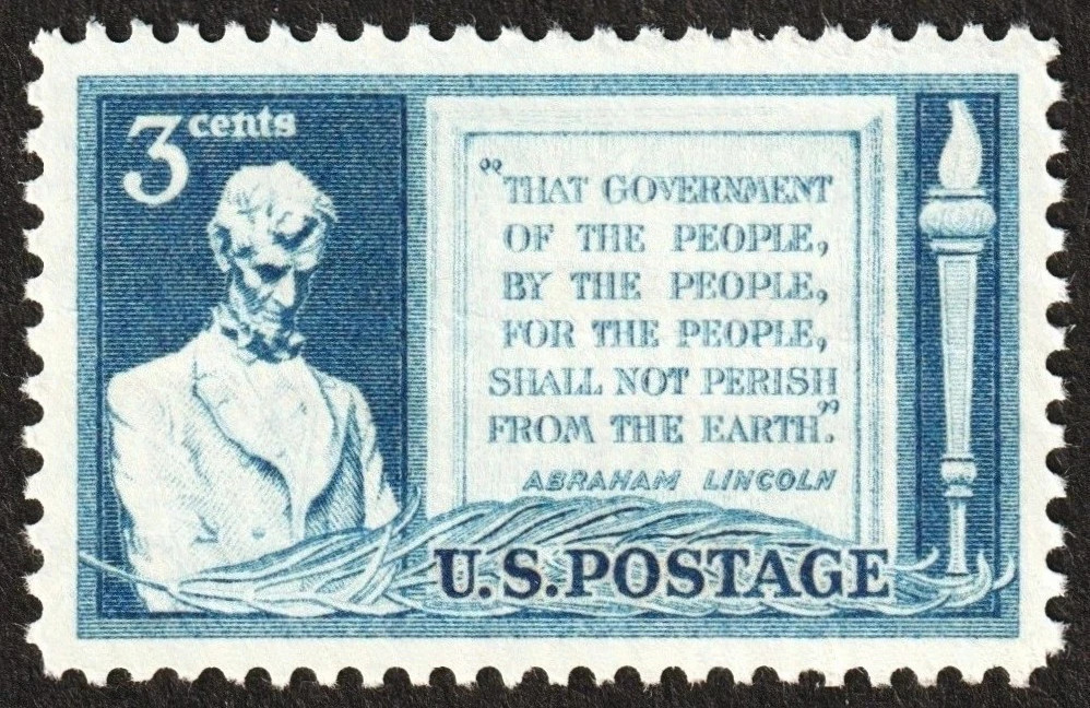 1948 Abraham Lincoln 77 year old 3 Cent US Postage Stamp MINT