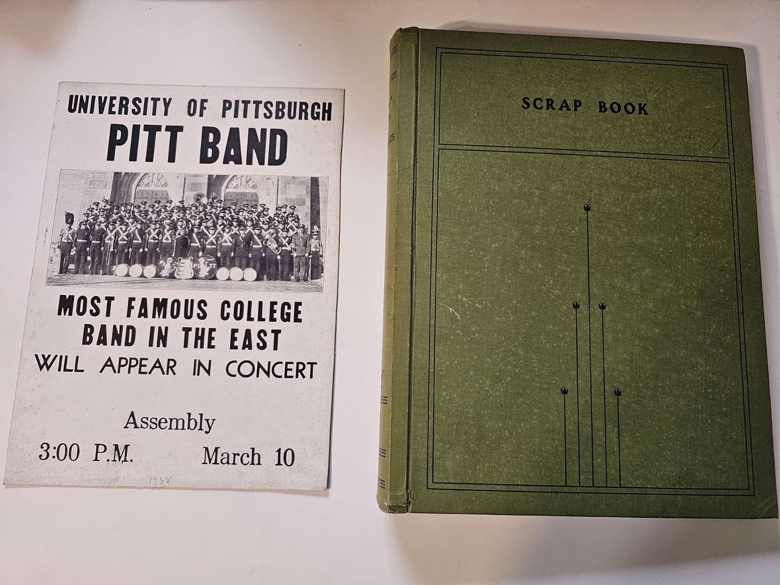Vintage 1938 university  pittsburgh PITT band  poster George Austin Hay Actor  