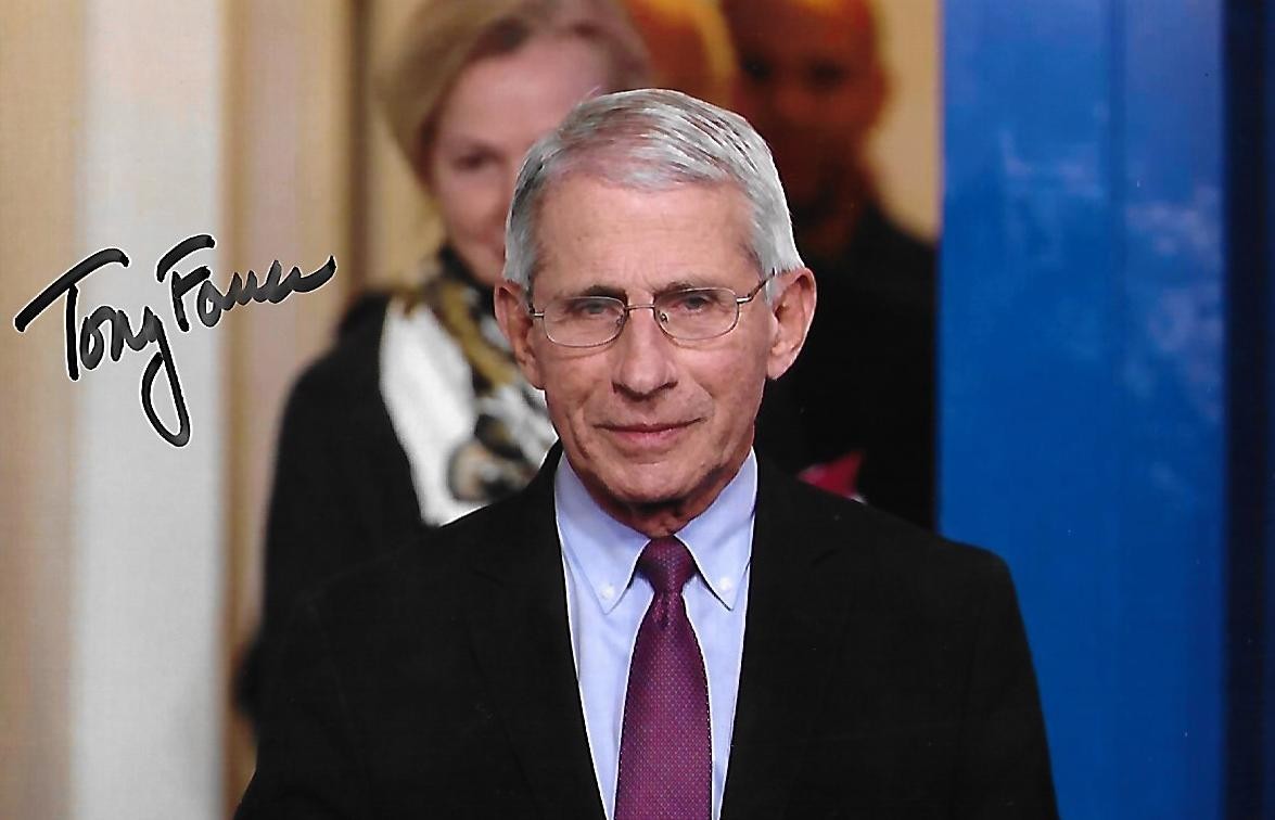 Dr. Anthony Fauci auto/signed 4x6 photo Covid 19 AIDS Scientist RARE COA LOOK