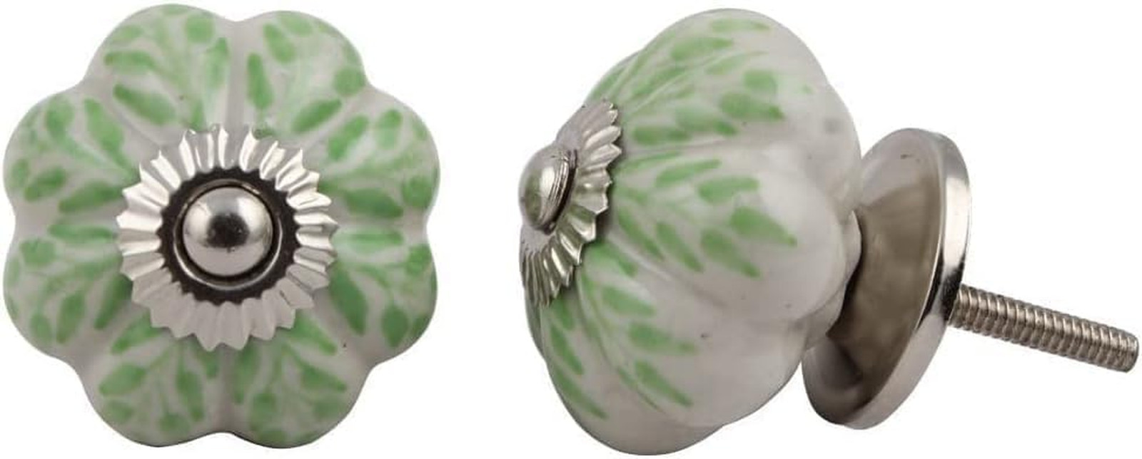 Set of 12 Pieces Leaf Floral Ceramic White Cabinet Knobs Furniture Handle Drawer Set of 12 Pieces Leaf Floral Ceramic White Cabinet Knobs Furniture Handle Drawer
