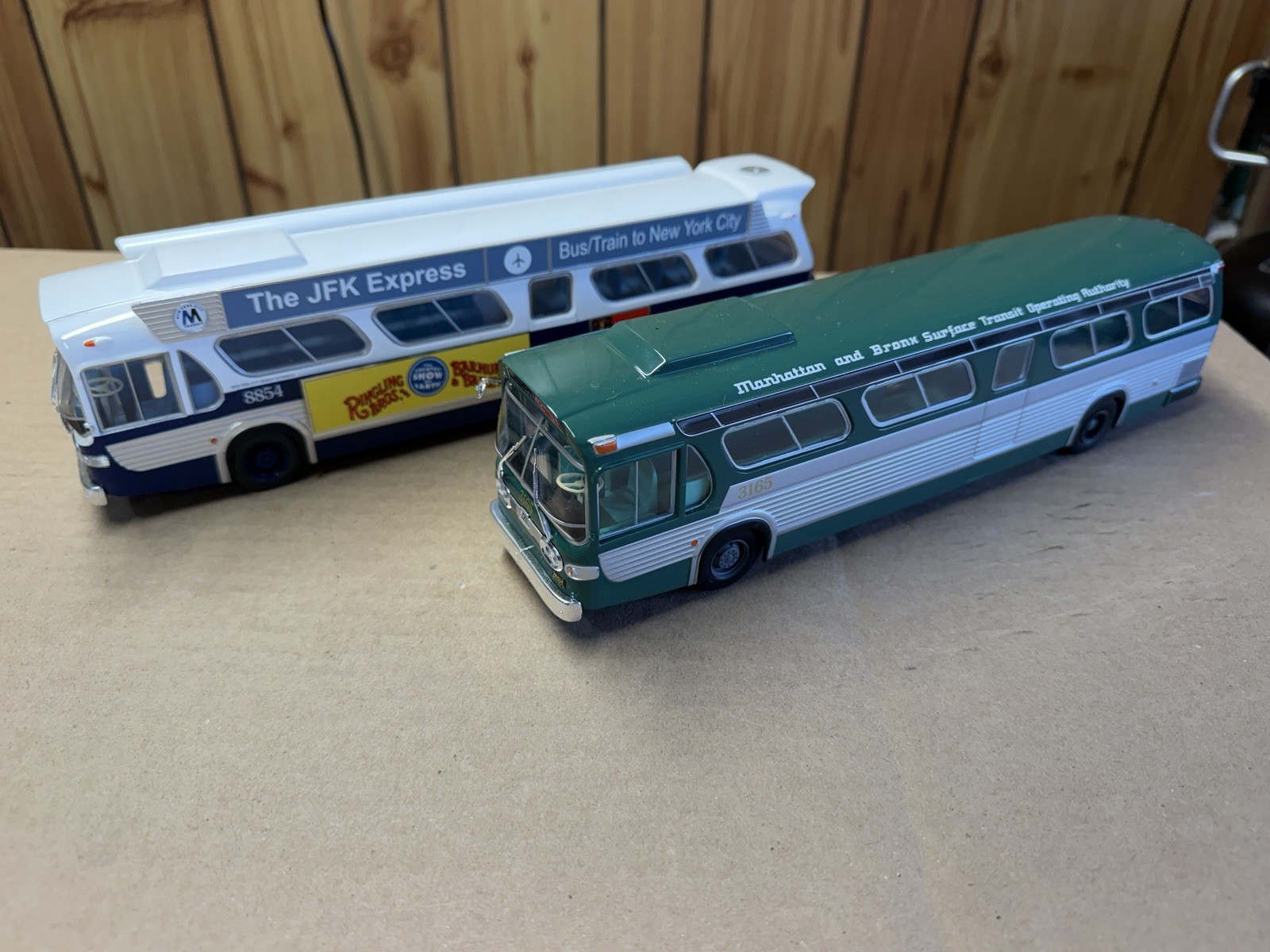 Set of 2 GMC Fishbowl Bus New York City Transit Iconic Replicas 1/43 Scale Nice
