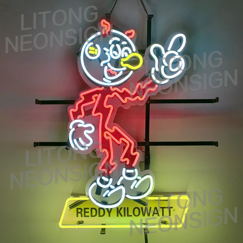 US STOCK Reddy Kilowatt Garage Open Neon Sign 24\