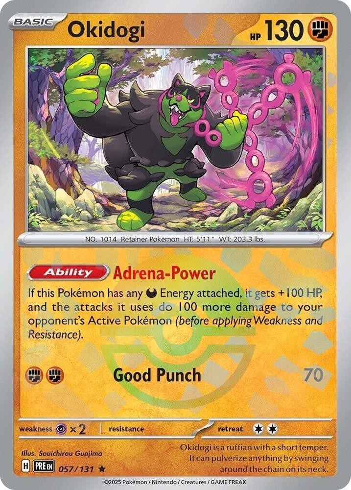 Okidogi (Poke Ball Pattern) 057/131 Rare SV: Prismatic Evolutions Holo NM