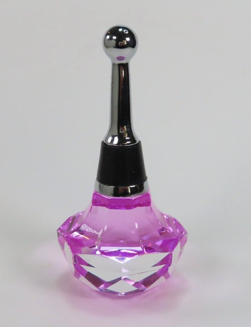 Amethyst Faceted Glass Wine Stopper
