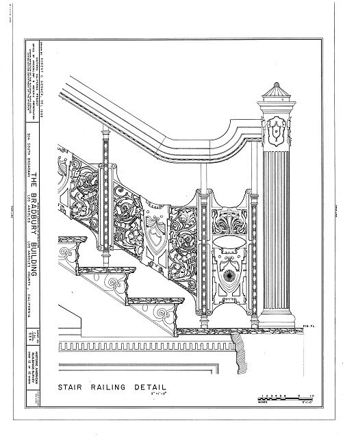 Bradbury Building,304 South Broadway,Los Angeles,Los Angeles County,CA,HABS,11