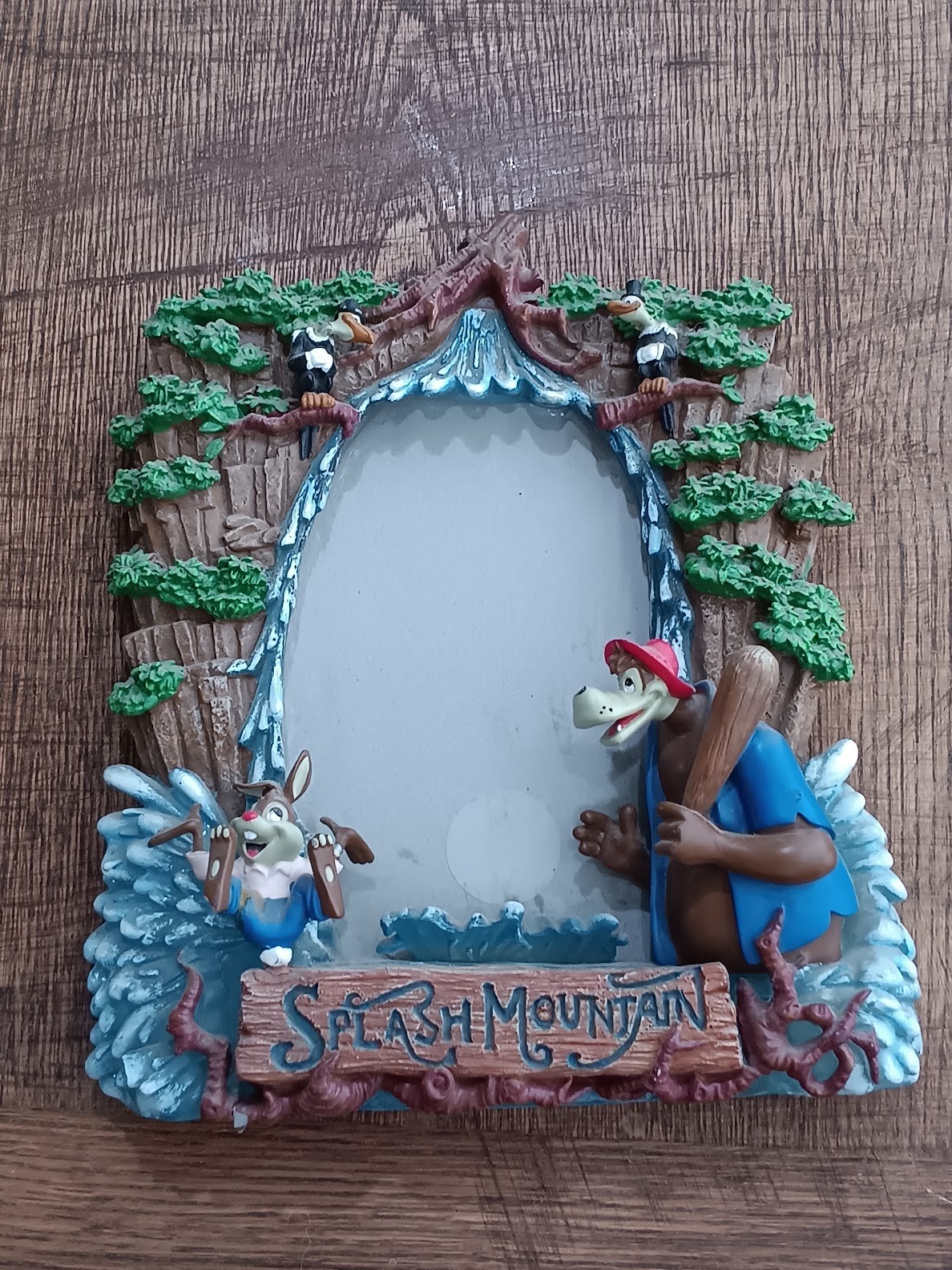Vtg Disney Splash Mountain Resin 3D Picture FrameRabbit & Bear 6.5