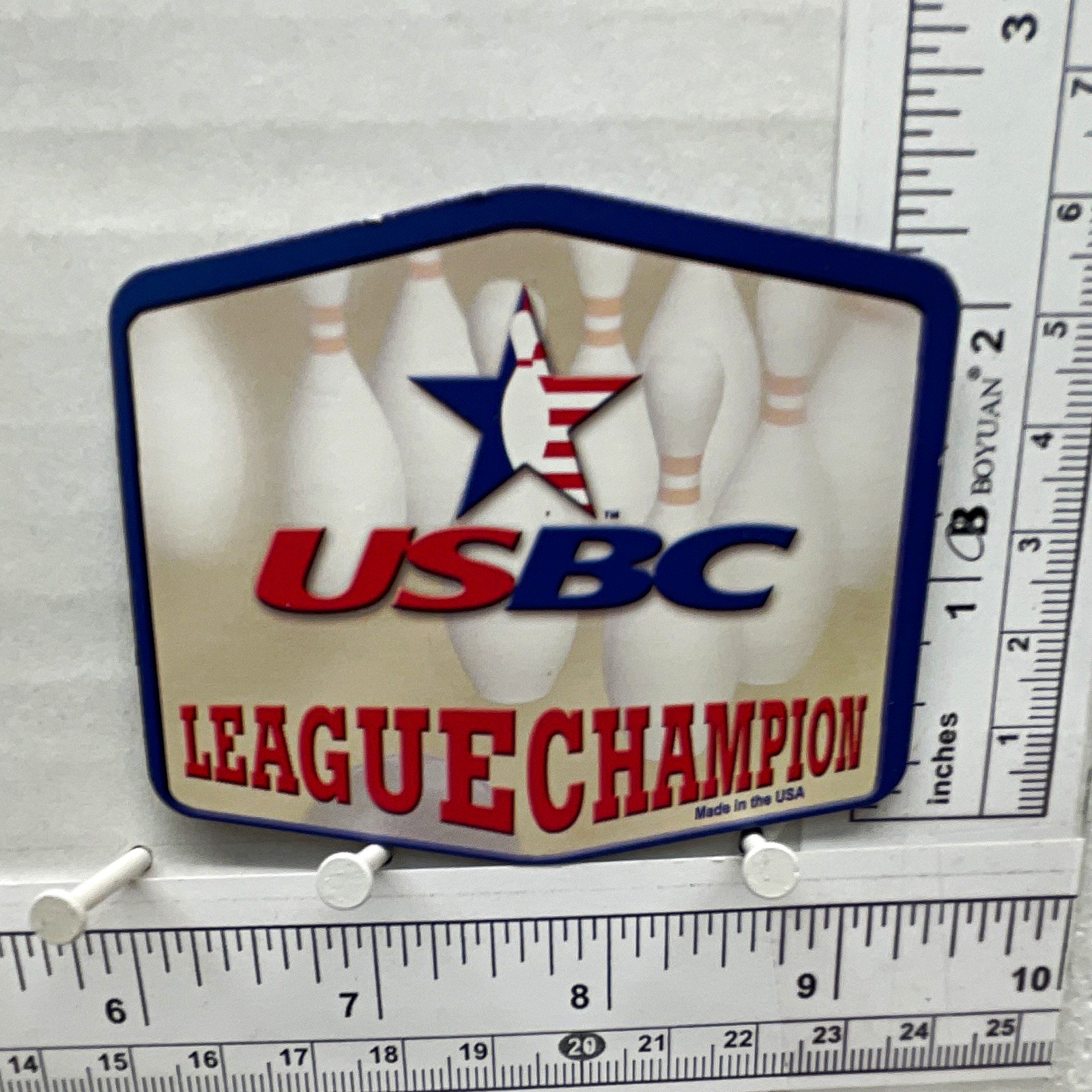 USBC League Champion Bowling Fridge Magnet Souvenir Multicolor 3x2\