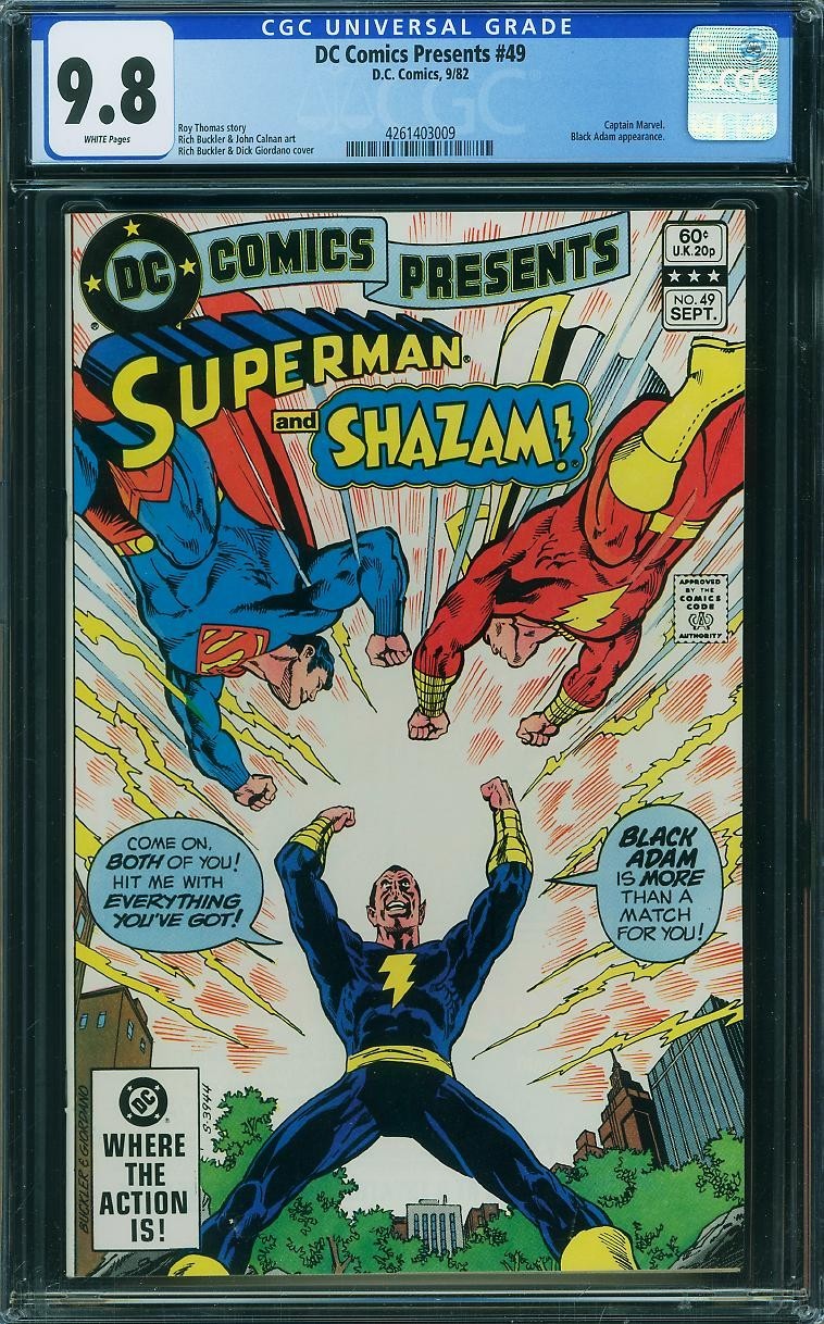 DC Comics Presents 49 CGC 9.8 NM-MT WP Black Adam Shazam Superman 1982