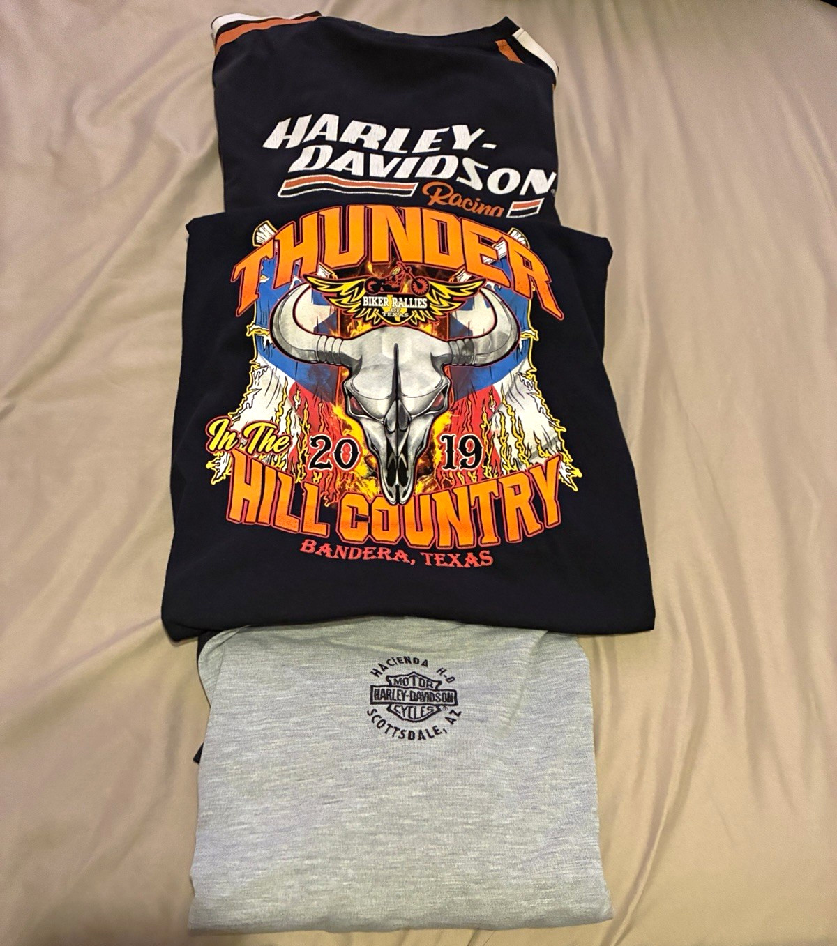 Harley-Davidson Racing Thunder Hill Country Bandera Texas T-Shirt XXL