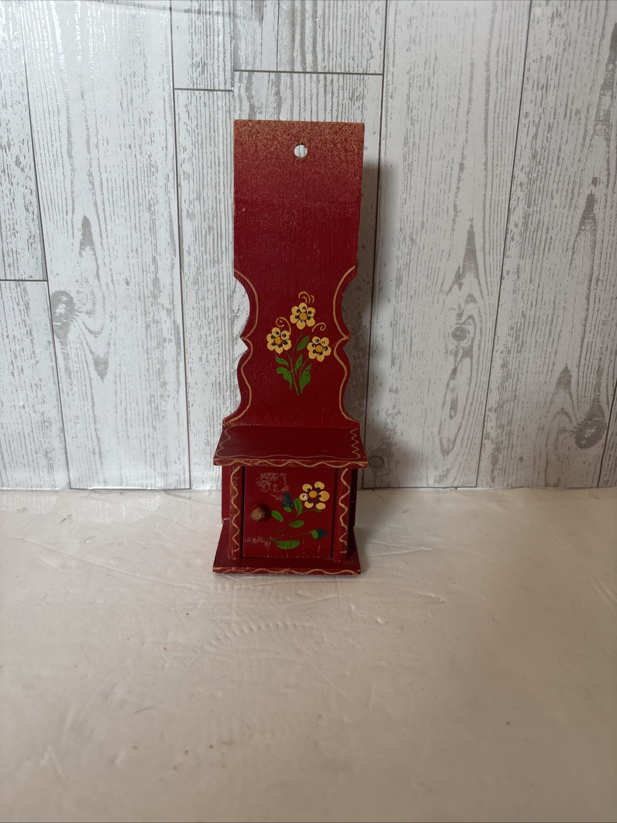 Vintage German wooden folk art miniature , handmade in Bavaria