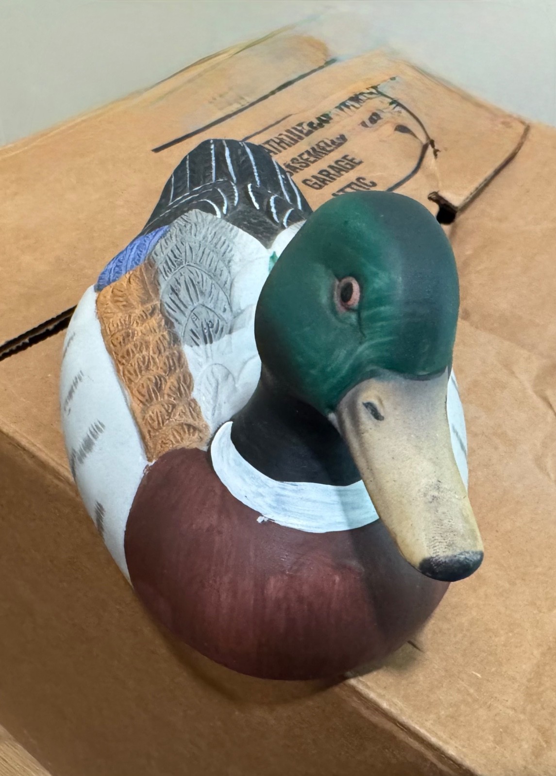 Vintage Royal Crown Mallard Figurine Hand Painted Ceramic Duck 8”