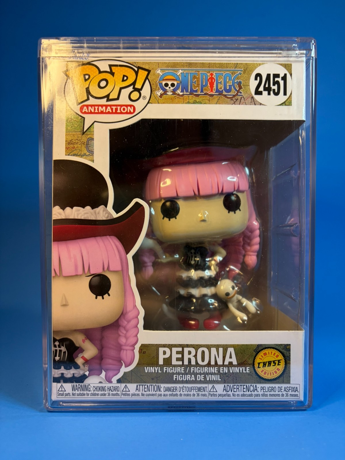 Funko Pop Perona 2451 CHASE One Piece Anime Rare 1/72 In Hand w Hard Protector