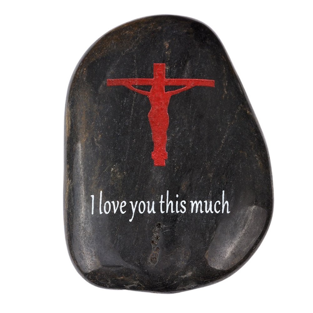 Engraved Inspirational Stones collection - I Love you this much stone Engraved Inspirational Stones collection - I Love you this much stone