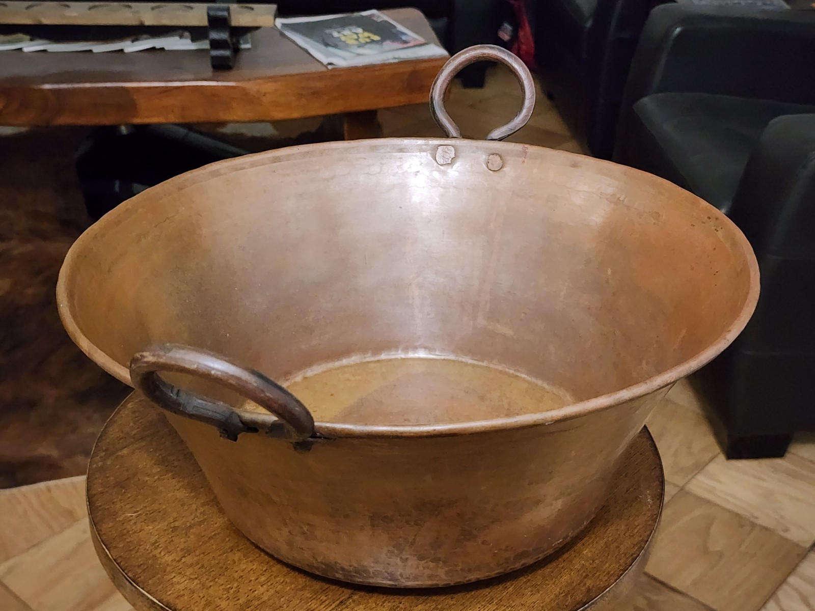 Authentic Mexican  Hammered Cazo Copper Pot vintage 