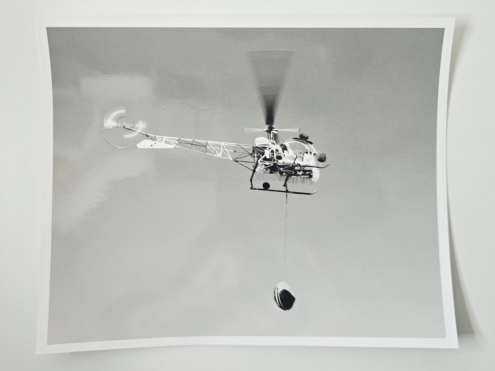 1956 U.S. Army Bozo Helicopter Clown Yo-Yo Demonstration 8x10 Photo Vintage