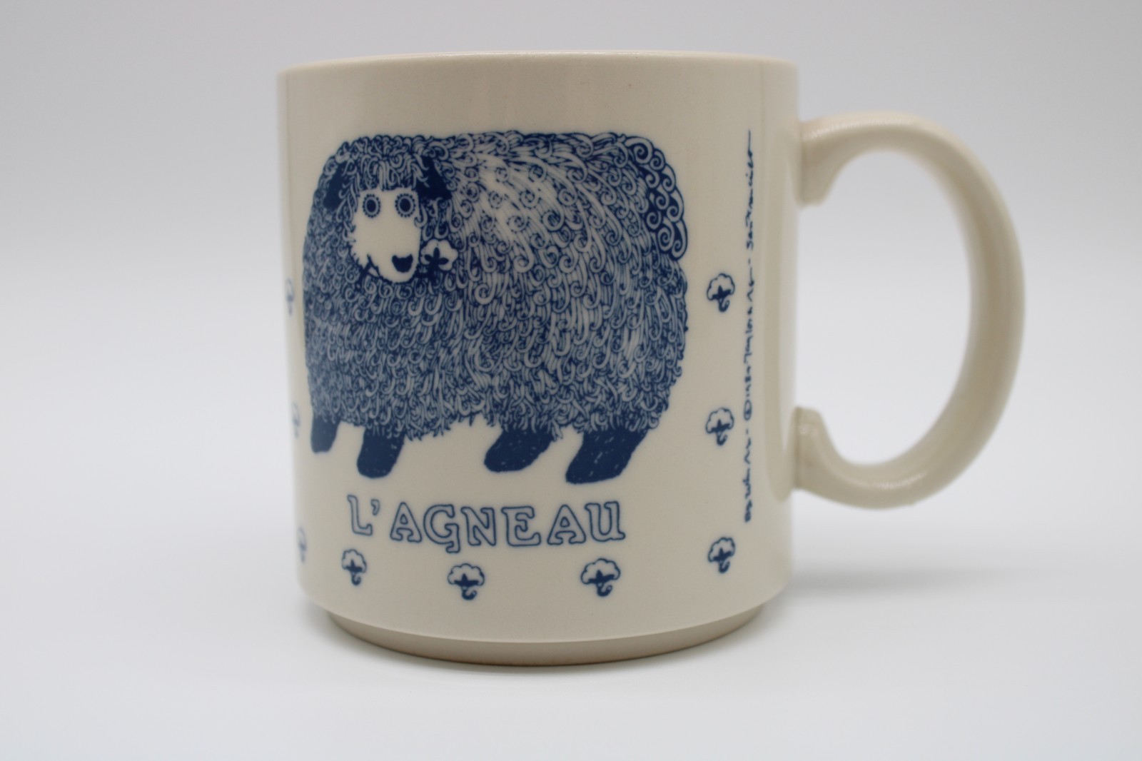 Vintage Taylor & Ng Blue Sheep Mug L’ AGNEAU 1984 San Francisco Vintage Taylor & Ng Blue Sheep Mug L’ AGNEAU 1984 San Francisco