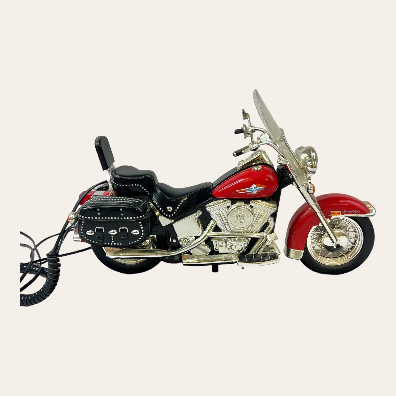 Harley Davidson Telephone Home Phone Red Heritage Softail Motorcycle with Cords Harley Davidson Telephone Home Phone Red Heritage Softail Motorcycle with Cords